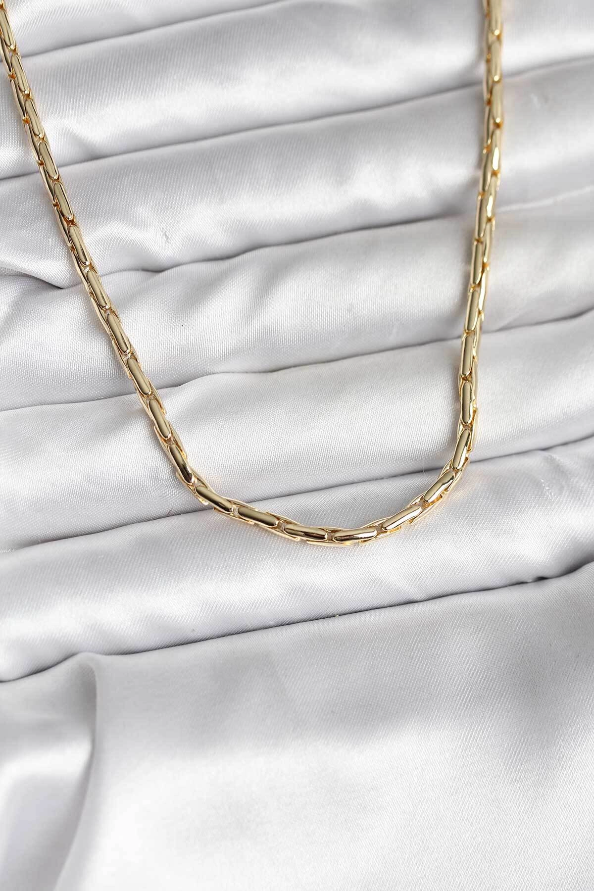 14K Gold Renk Kaplama Model CM Kadın Kolye-1