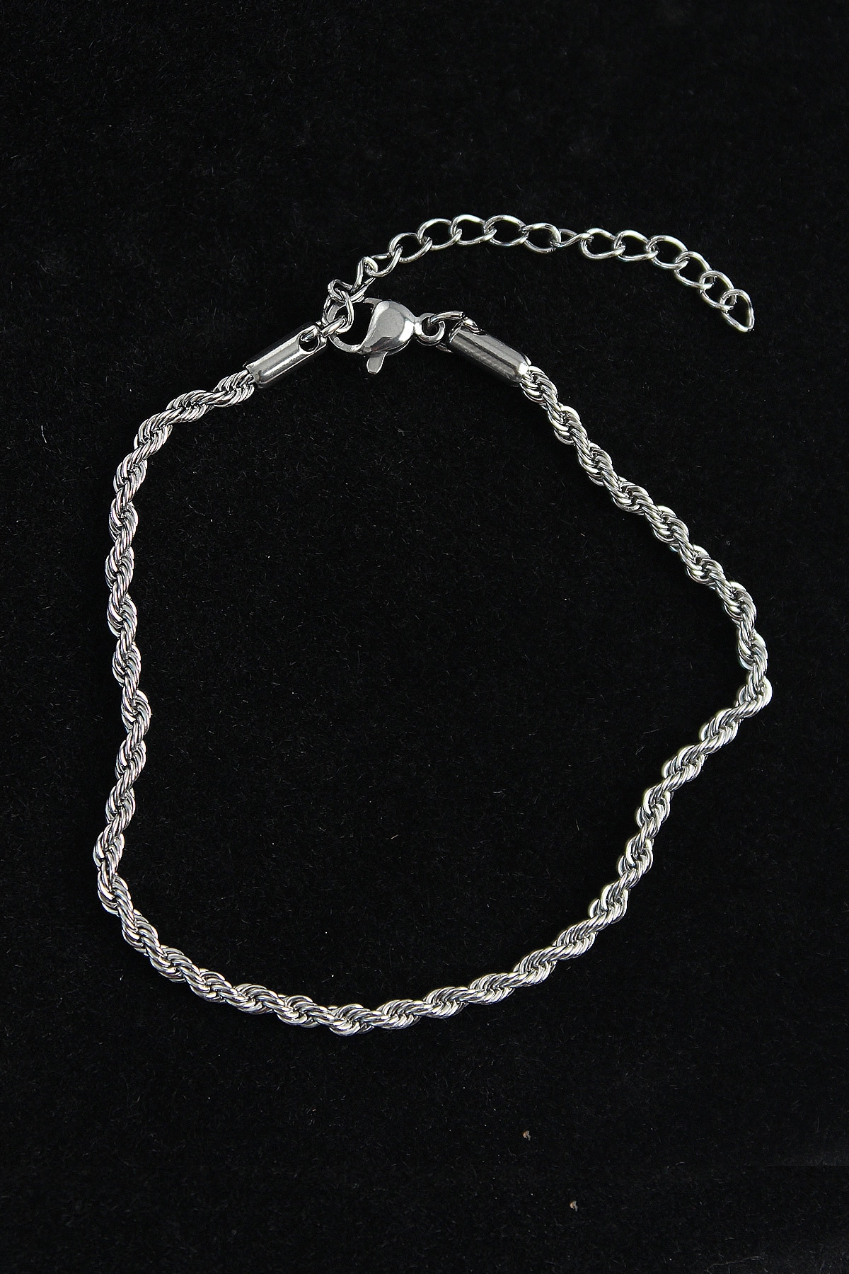 316L Çelik Burgu Model Gümüş Renk Erkek Bileklik-0