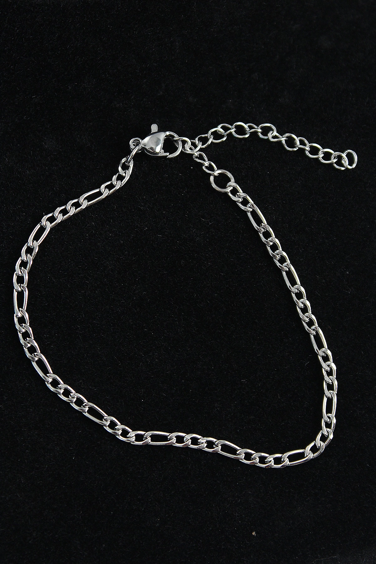 316L Çelik Figaro Model Gümüş Renk Erkek Bileklik-0