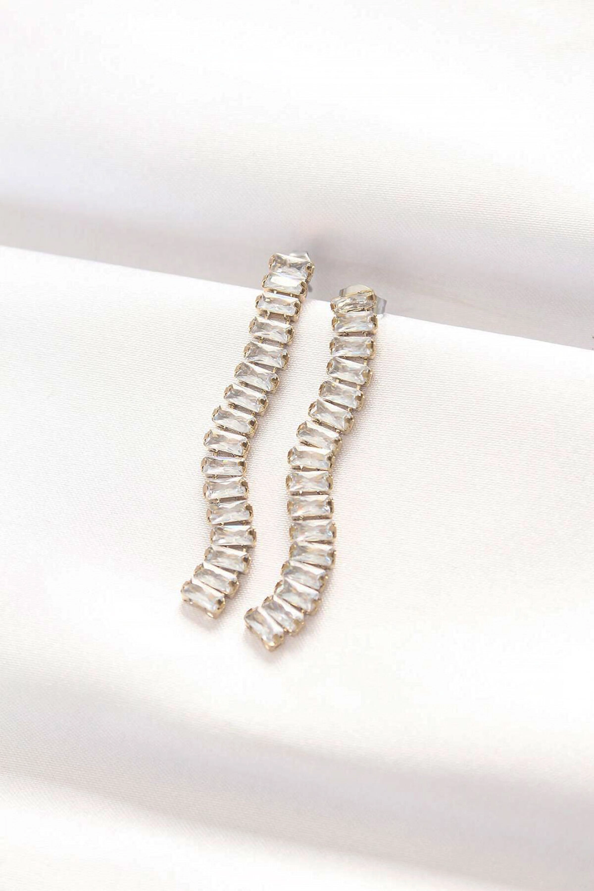 316L Çelik Gold Renk Su Yolu Küpe-0