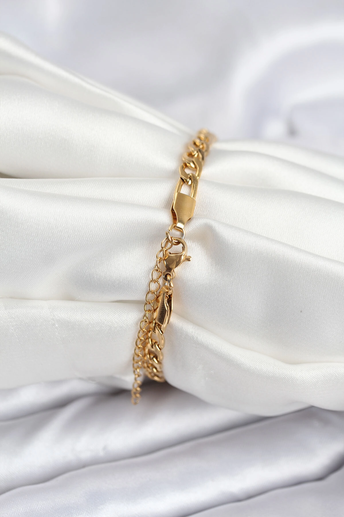 316L Çelik Gold Renk Yazı Yazmaya Uygun Kadın Bileklik-1