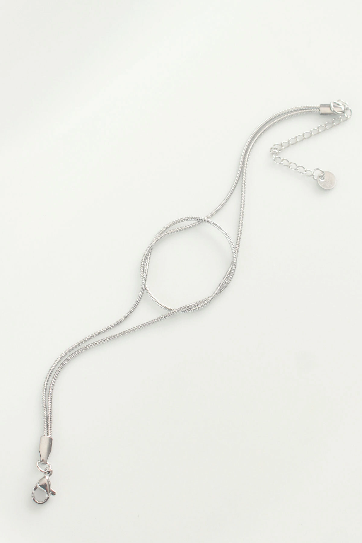 316L Çelik Gümüş Renk Düğüm Model Bileklik-1