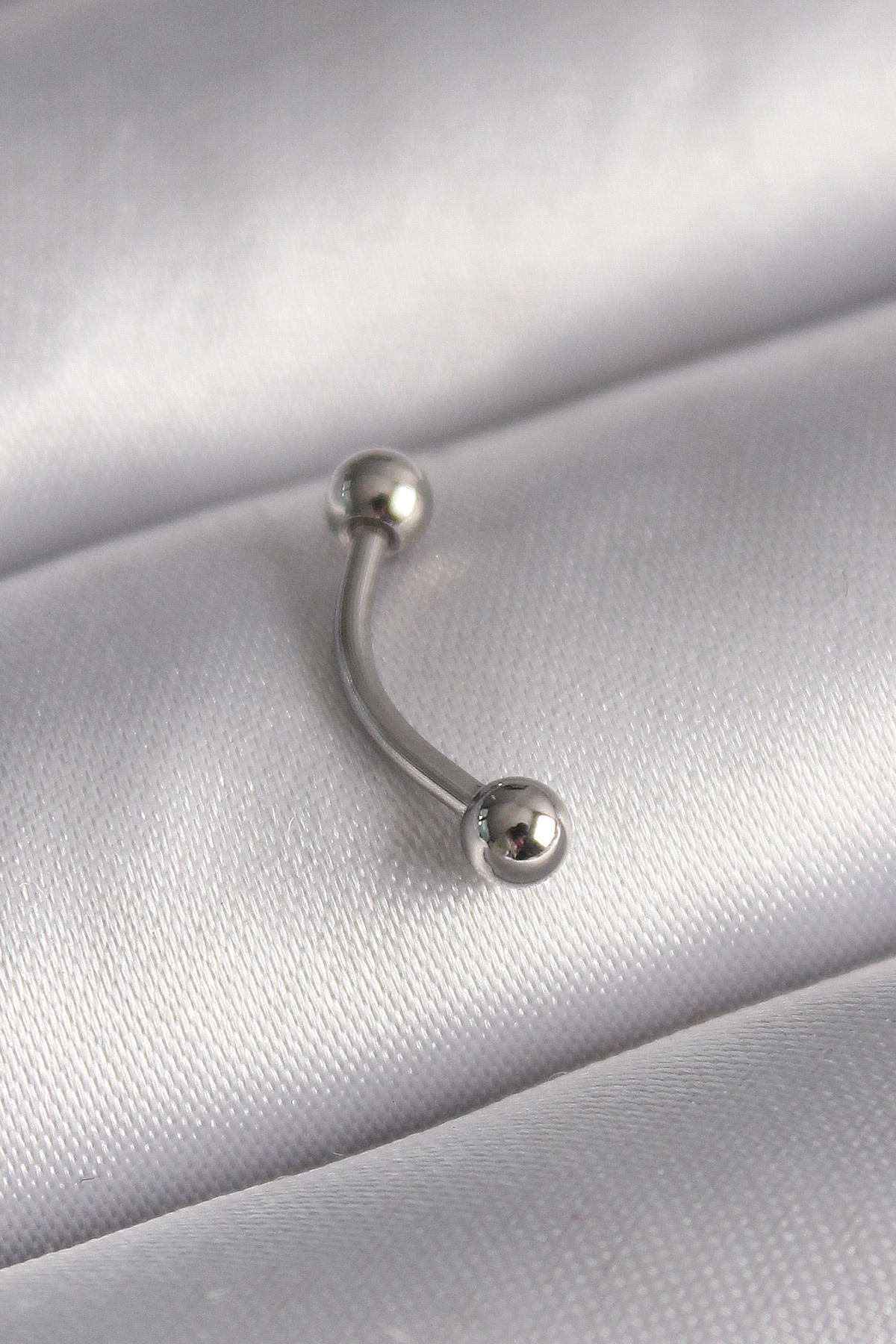 316L Çelik Gümüş Renk Topçuk Model Piercing-0