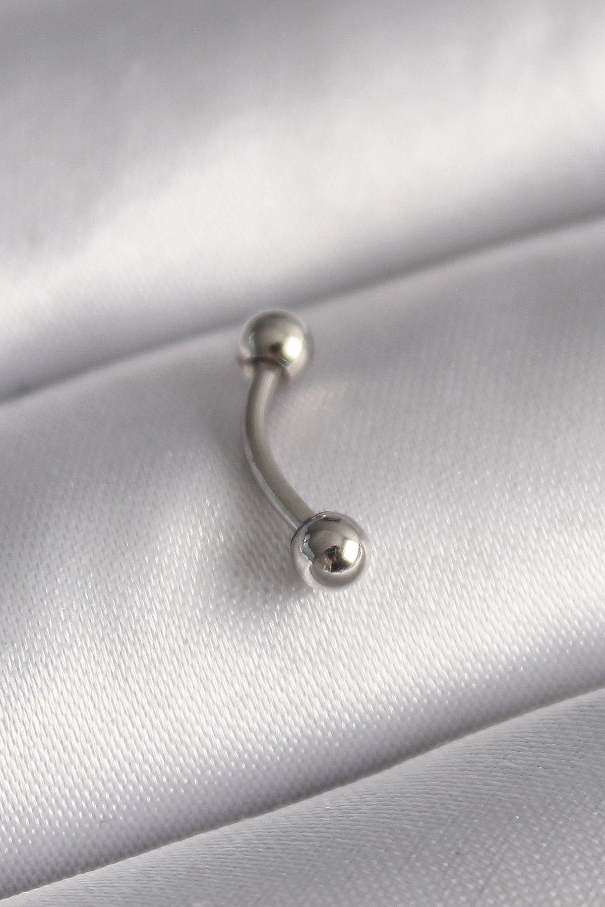 316L Çelik Gümüş Renk Topçuk Model Piercing-0