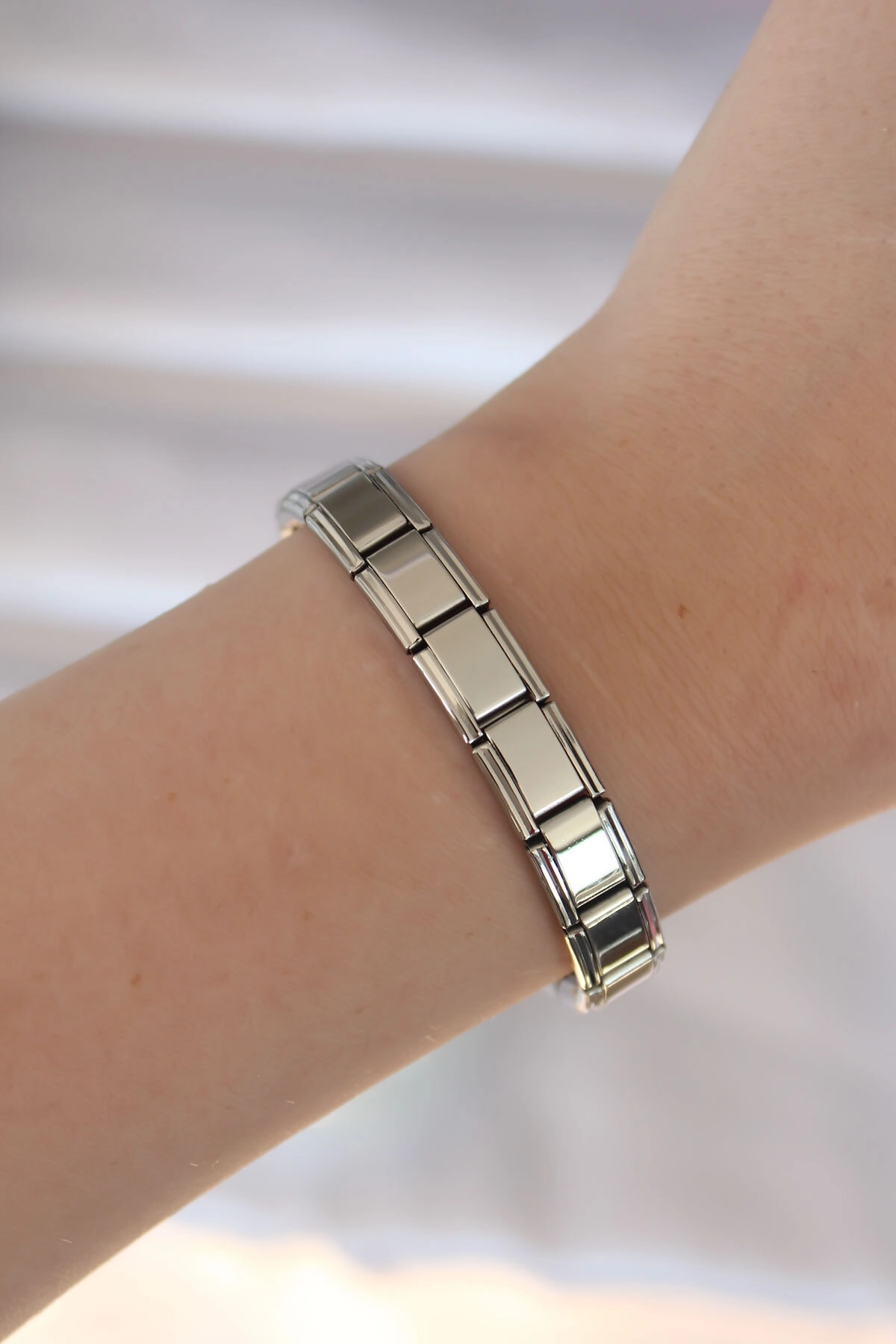 316L Çelik Gümüş Renk Yazısız Nomination Model Kadın Bileklik-0