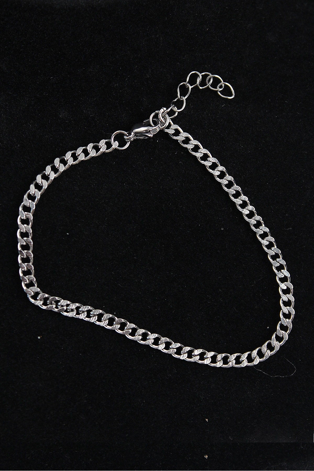 316L Çelik İnce Klasik Model Gümüş Renk Erkek Bileklik-0