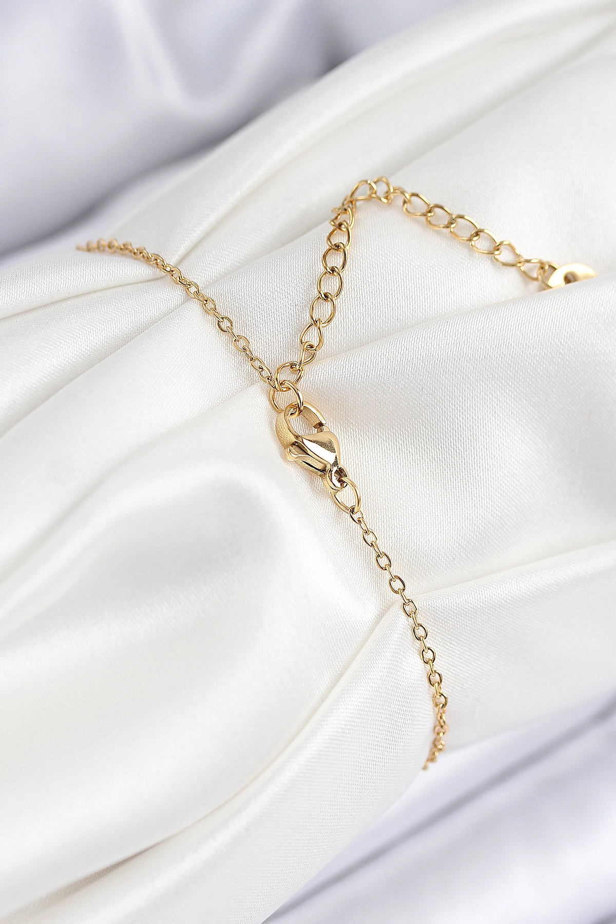 316L Çelik Nazar Boncuğu Model Gold Renk Kadın Bileklik-1