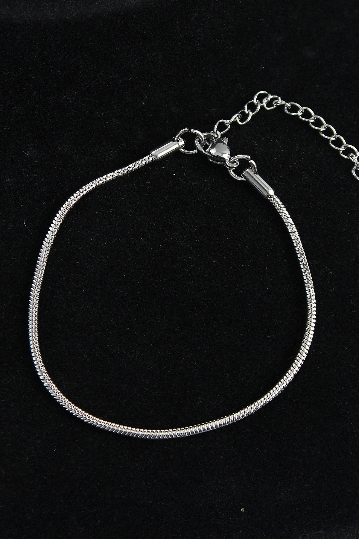 316L Çelik Oval İtalyan Model Gümüş Renk Erkek Bileklik-0