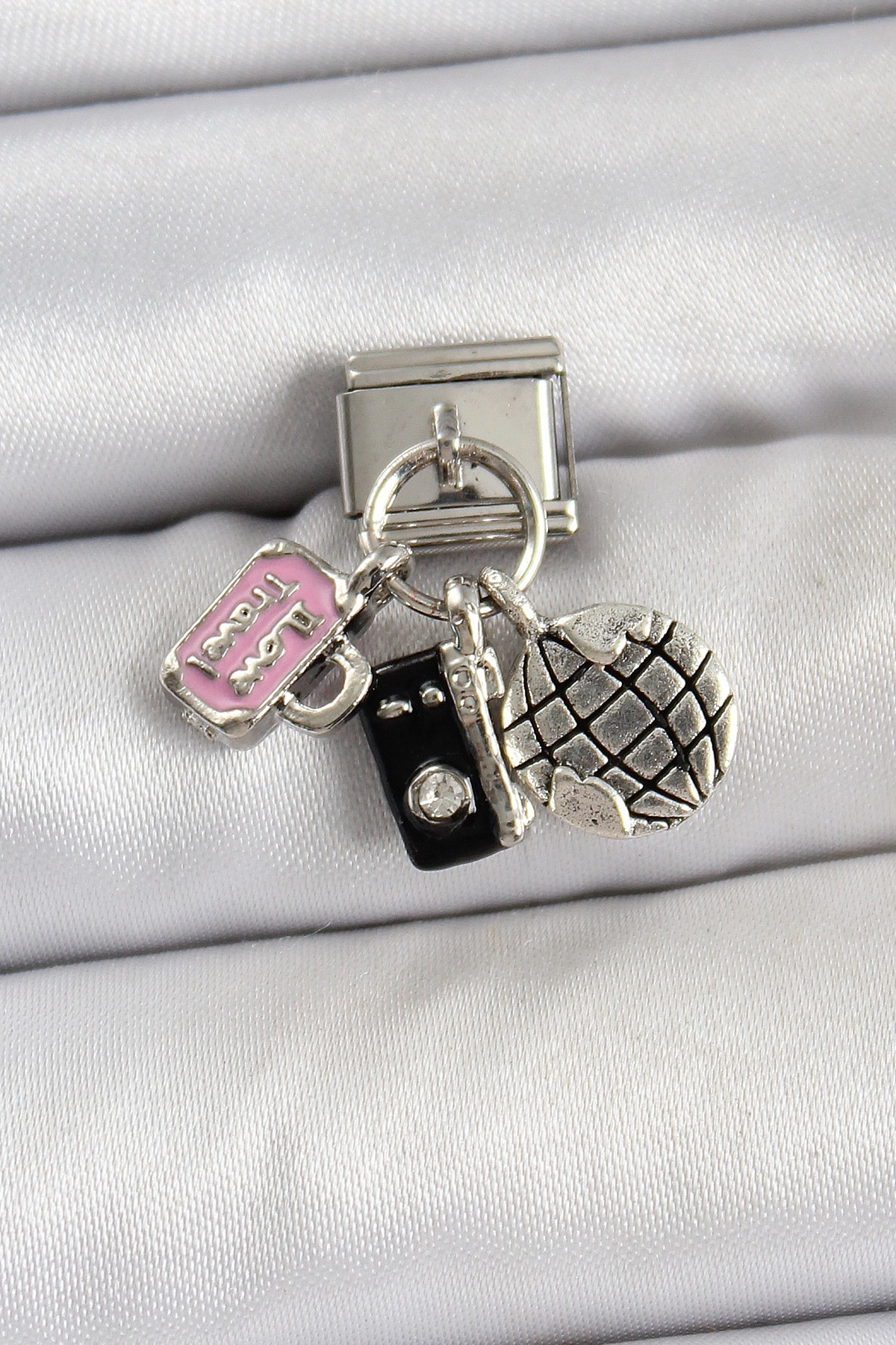 316L Çelik Sallantılı Çoklu Model Gümüş Renk Nomination Charm-0