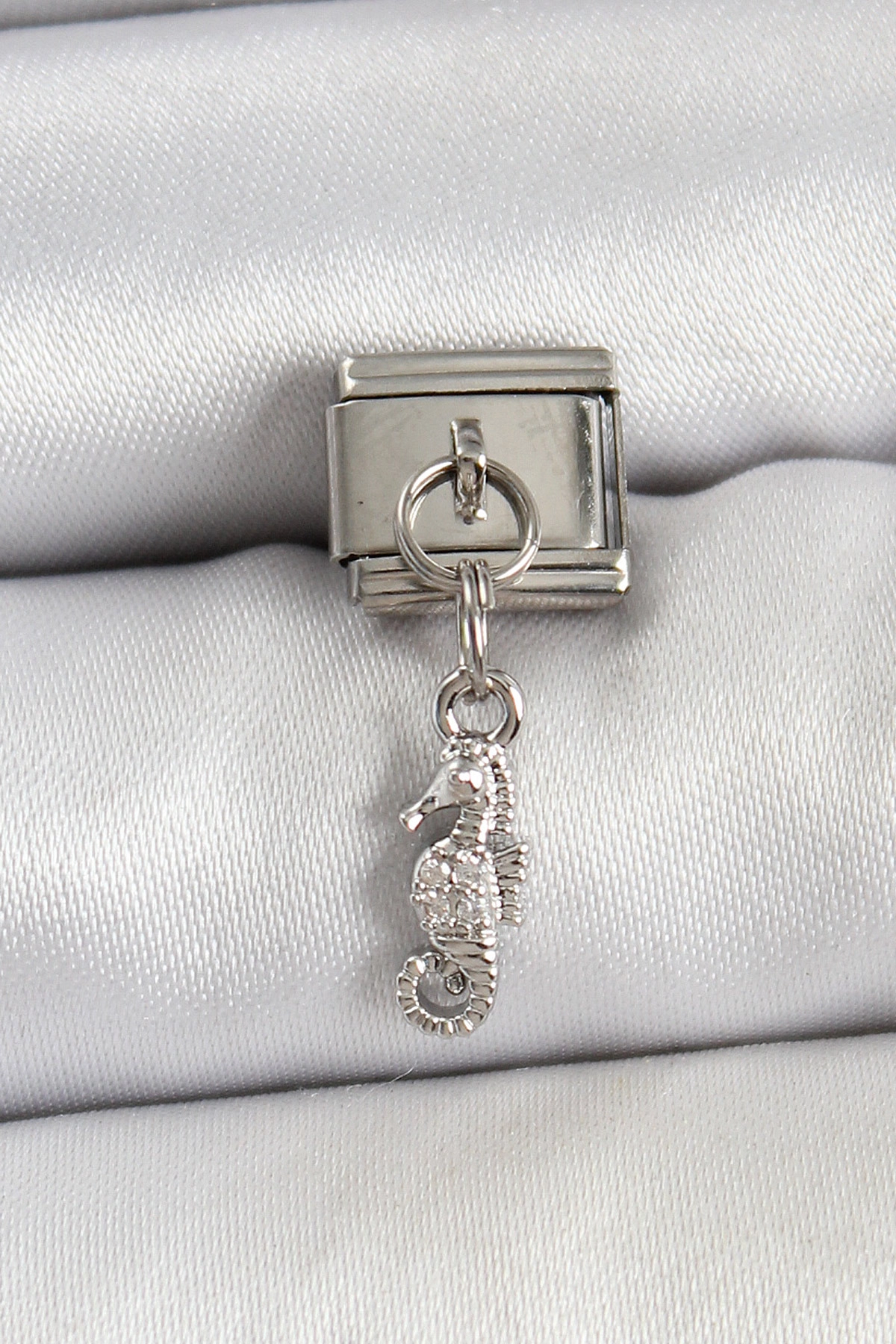 316L Çelik Sallantılı Deniz Atı Model Gümüş Renk Nomination Charm-0