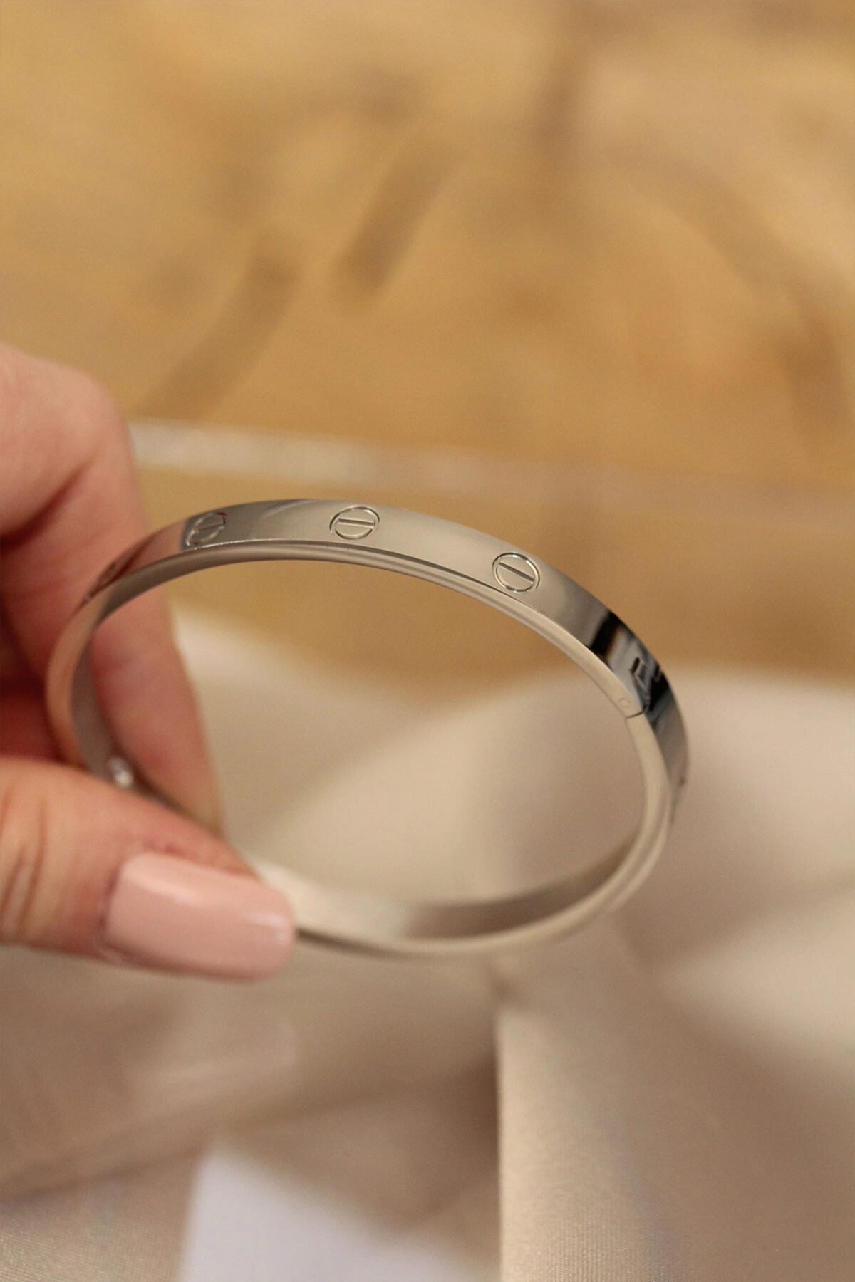 316L Çelik Silver Renk Bilezik-1