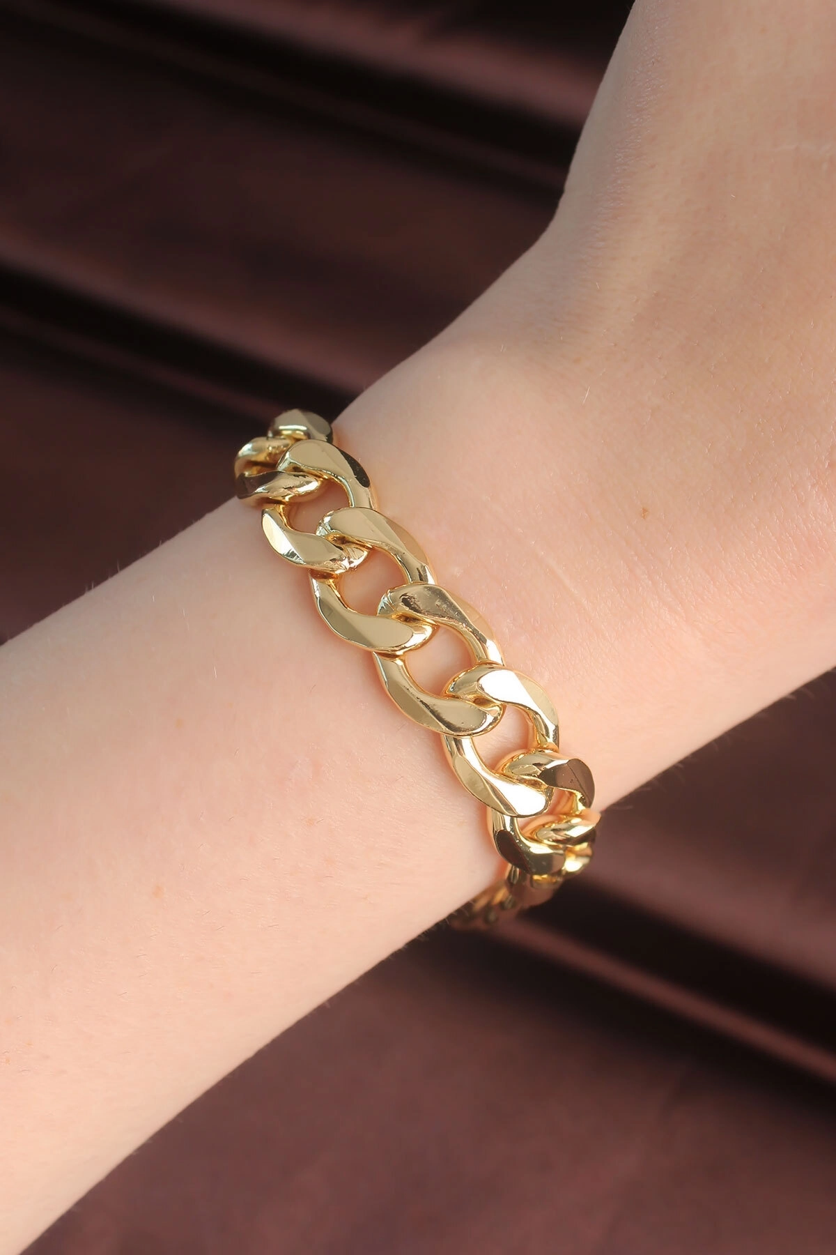 316L Çelik Vip Seri Gold Renk Gurmet Model Bileklik-0