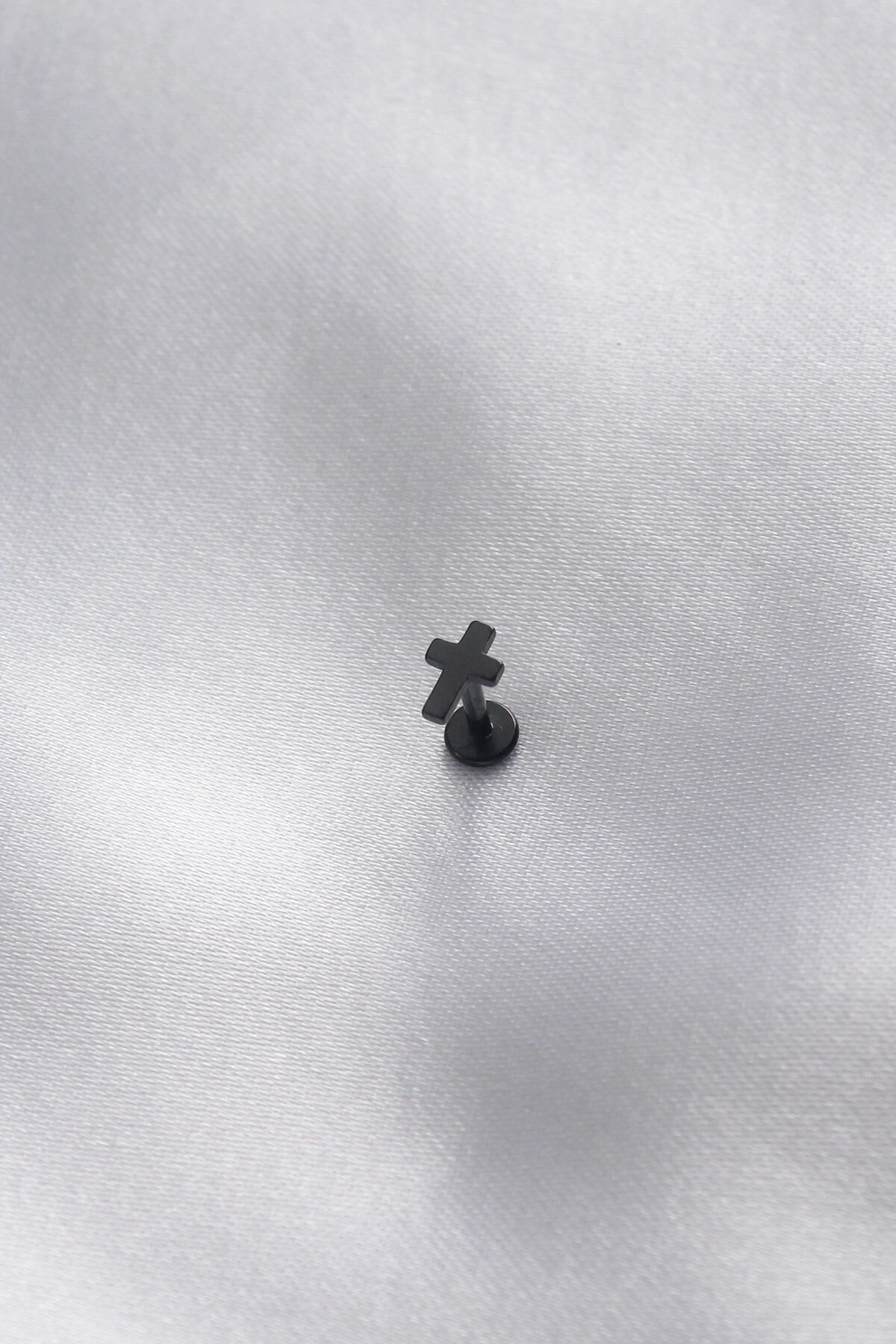 316L Cerrahi Çelik Siyah Renk Tragus Piercing-0