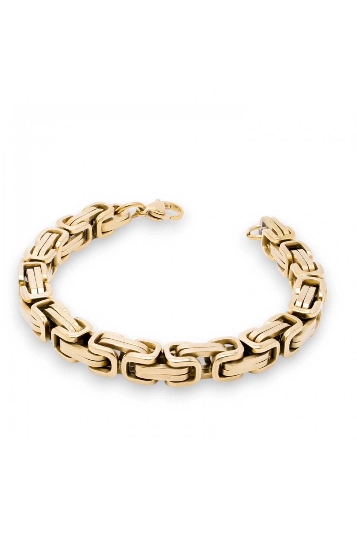 8Mm Sarı Kral Çelik Zincir Bileklik-0