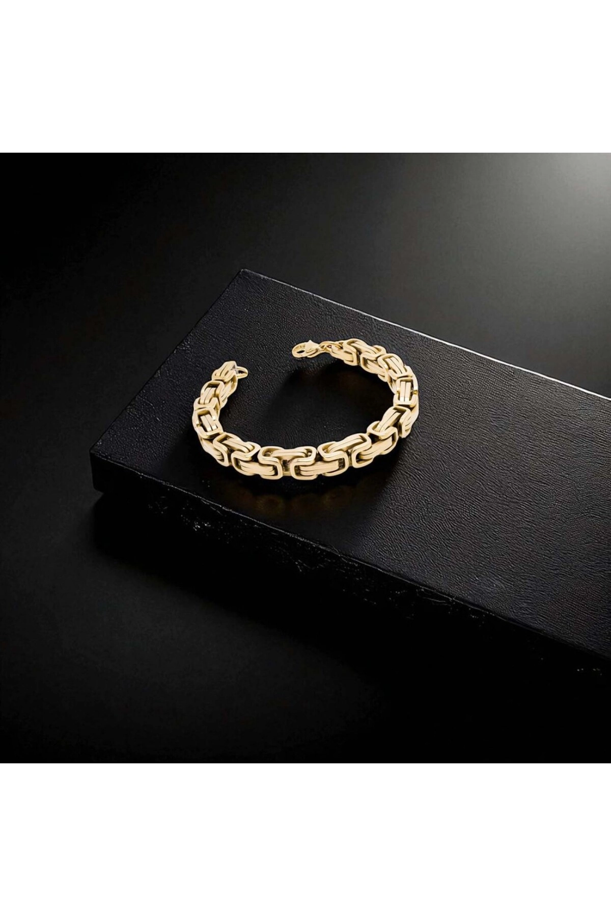 8Mm Sarı Kral Çelik Zincir Bileklik-1