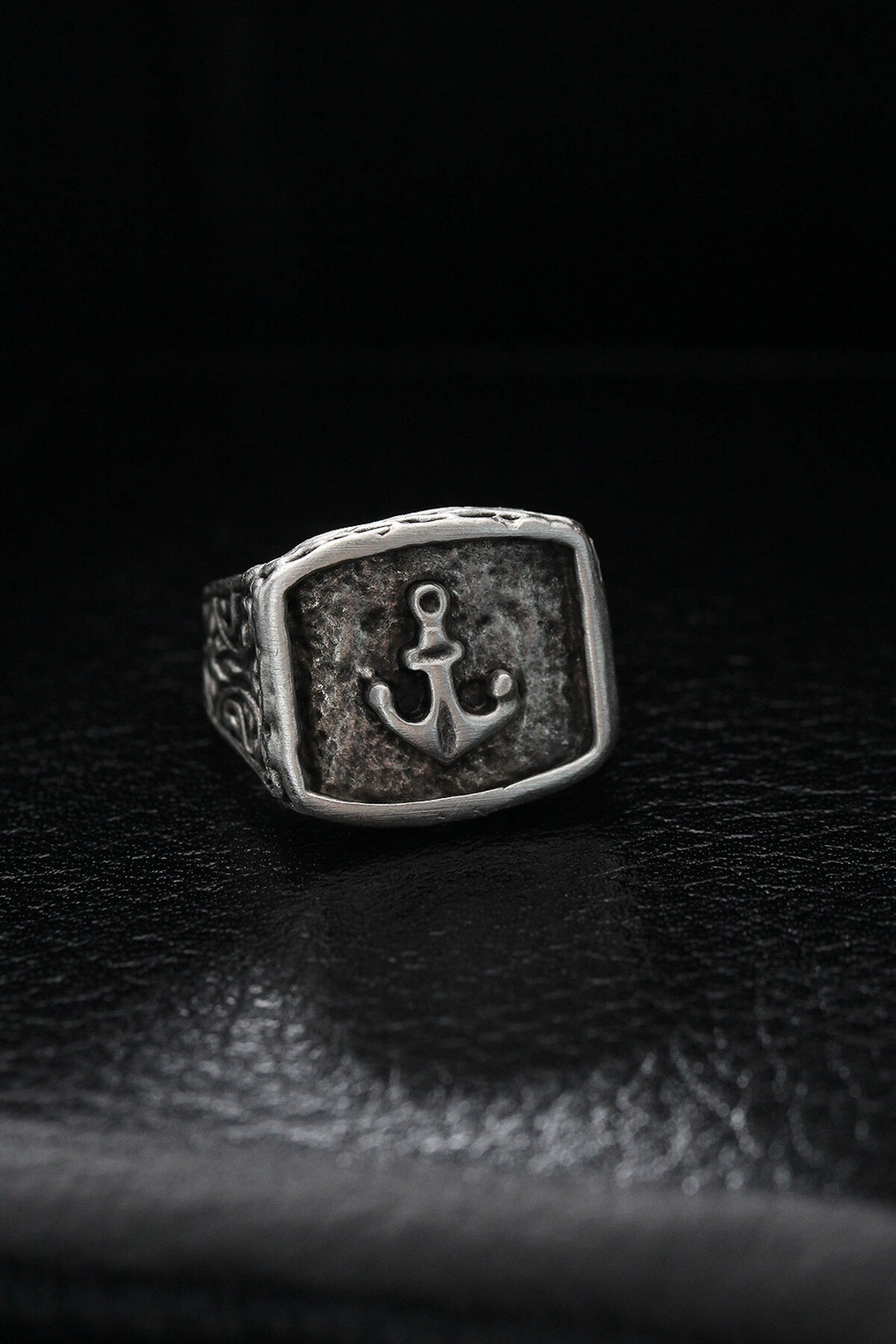 Ayarlanabilir Çapa Model Erkek Yüzük-0