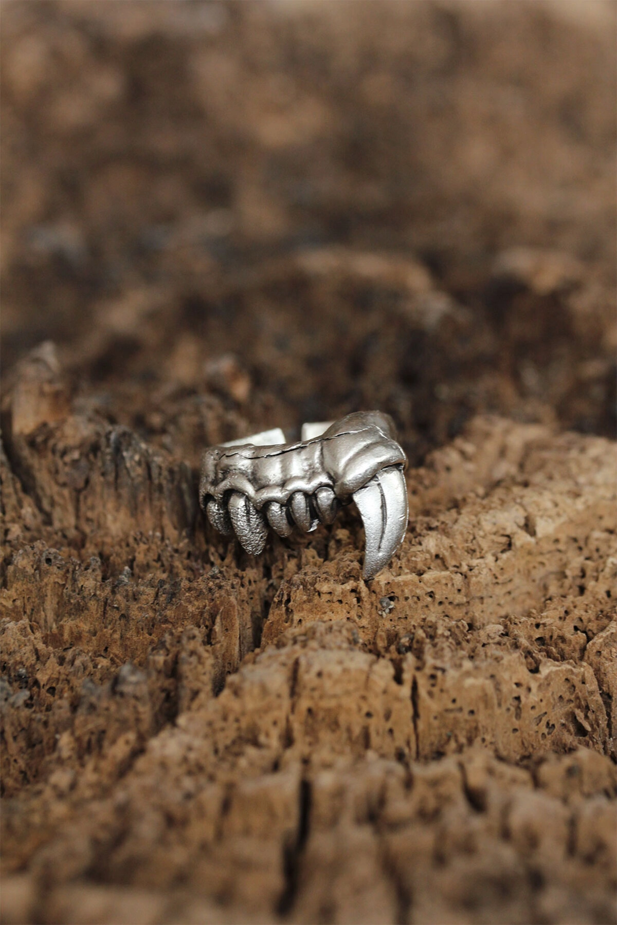 Ayarlanabilir Diş Tasarımlı Erkek Yüzük-0