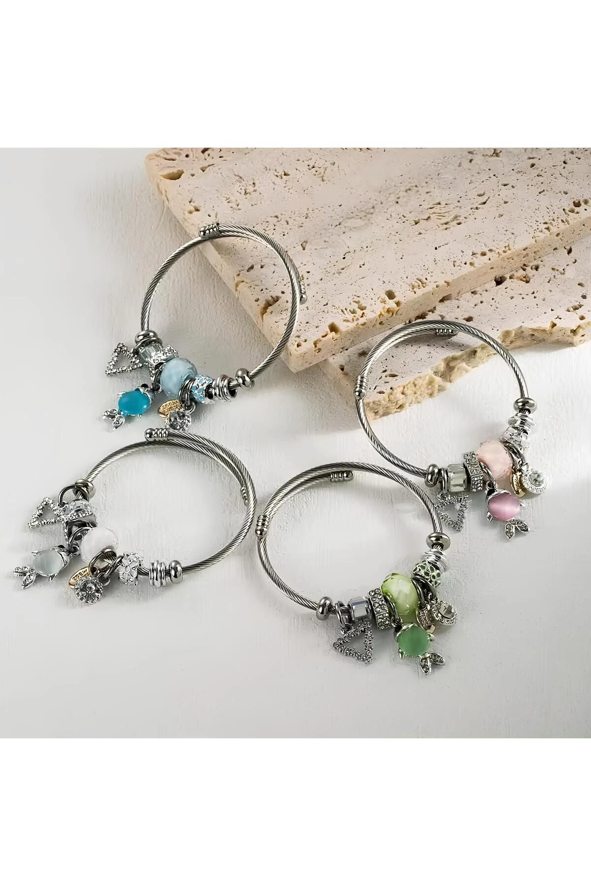 Balık Figürlü Bileklik Çelik Silver | 316l Çelik - Kararmaz | Hediye Kadın-3