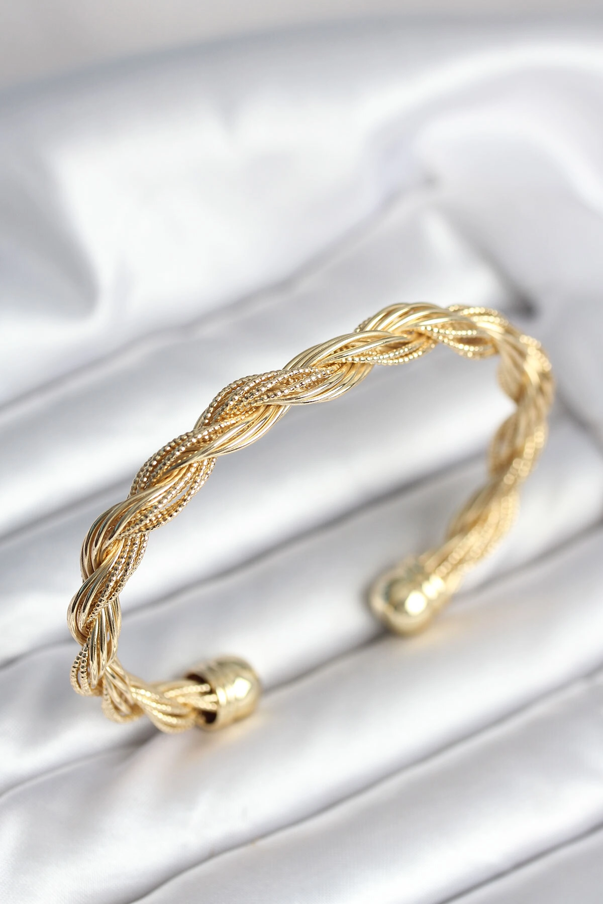 Burgu Zincir Model Gold Renk Kadın Vintage Bileklik-0