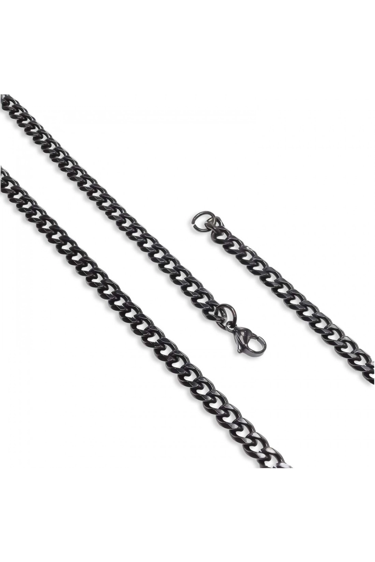 Çelik Erkek Siyah Kolye 1.6Mm-0