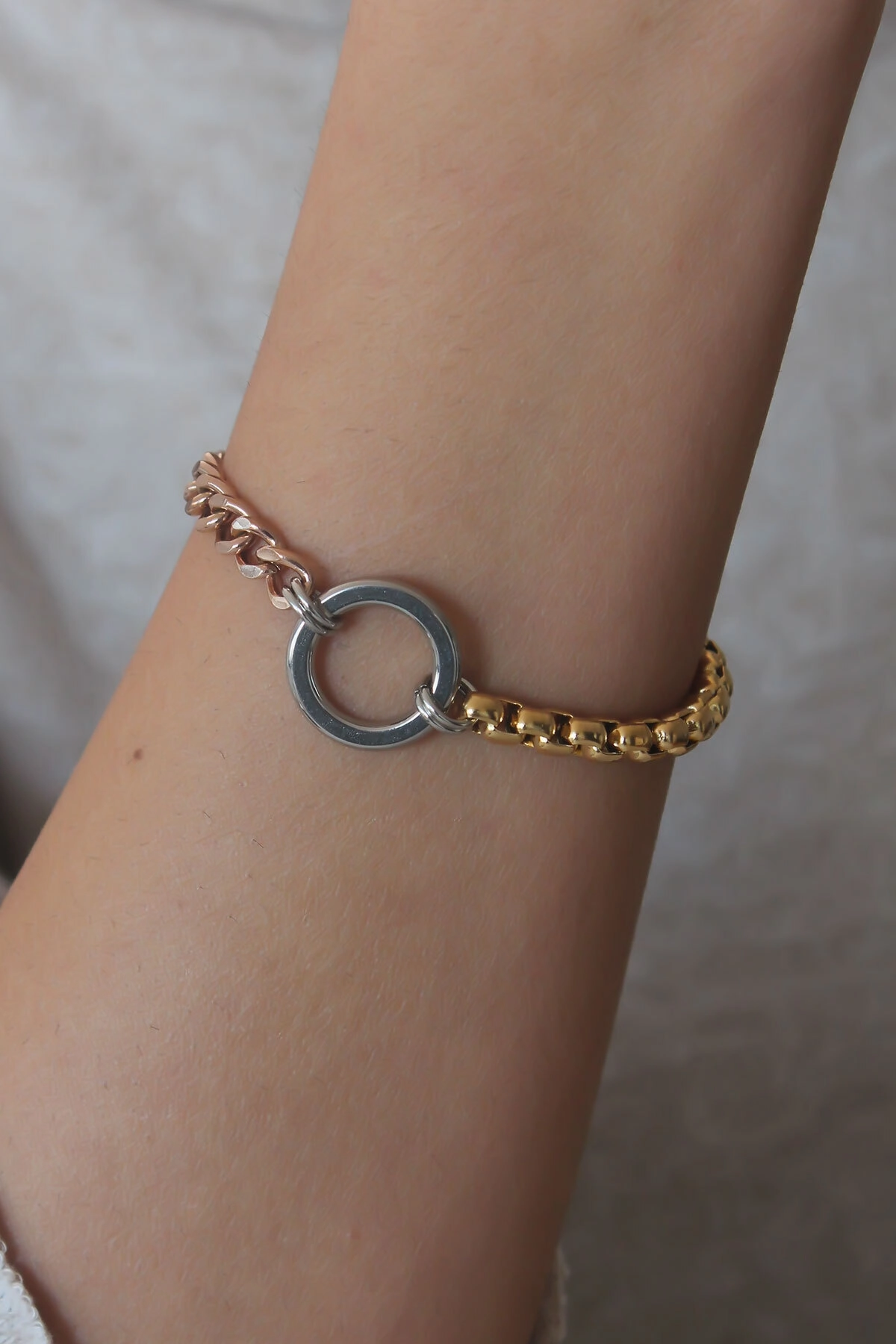 Çelik Mix Renk Kadın Bileklik-0