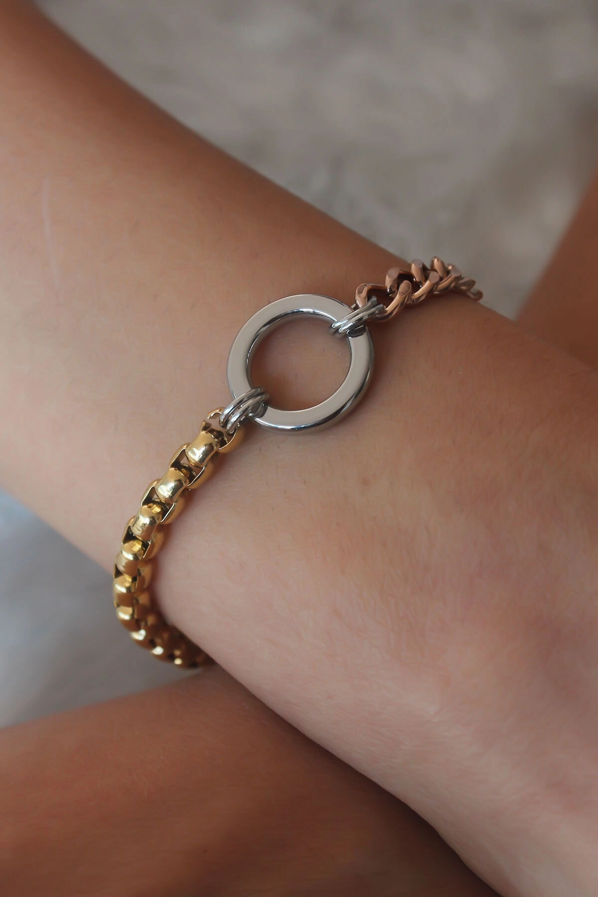 Çelik Mix Renk Kadın Bileklik-1