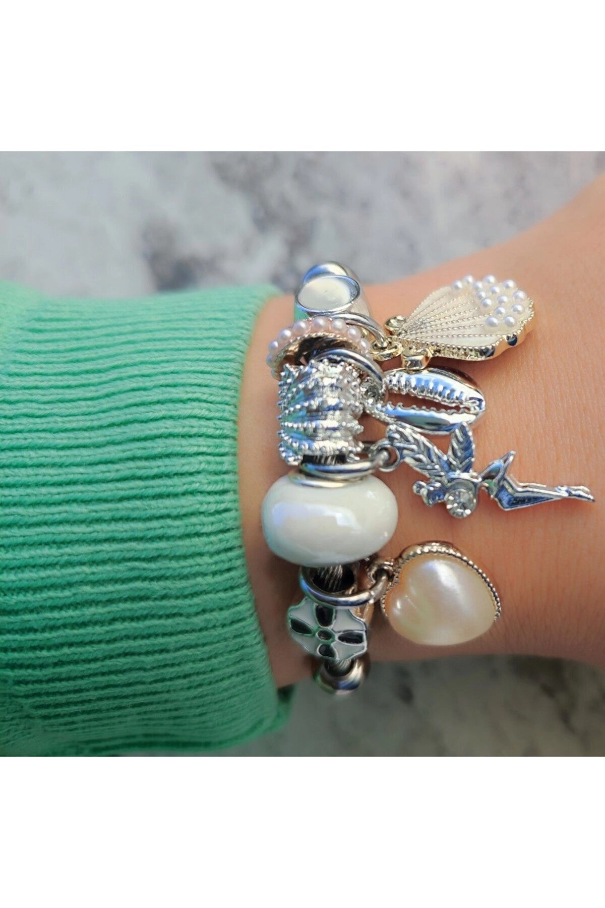 Charm Bileklik Çelik Silver | 316l Çelik - Kararmaz | Hediye Kadın-6