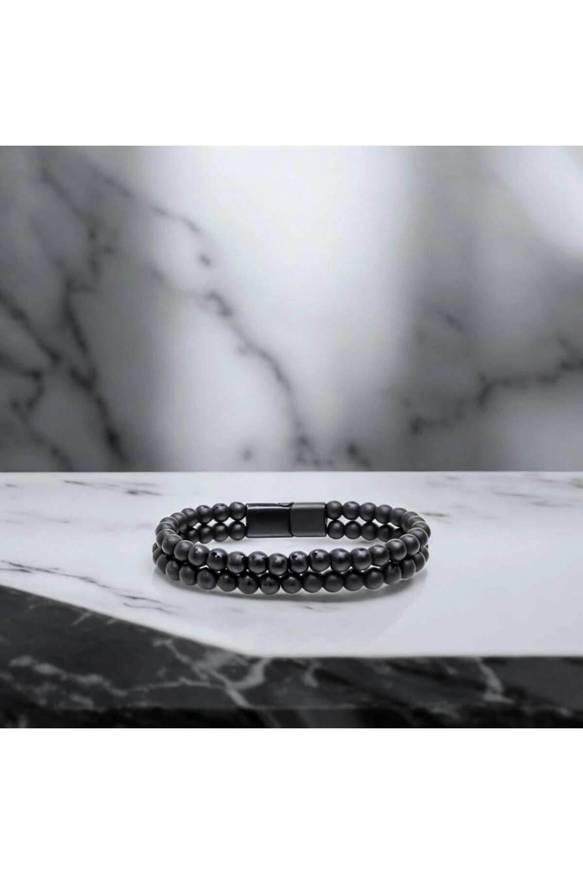 Çift Oniks Çelik Bileklik-1