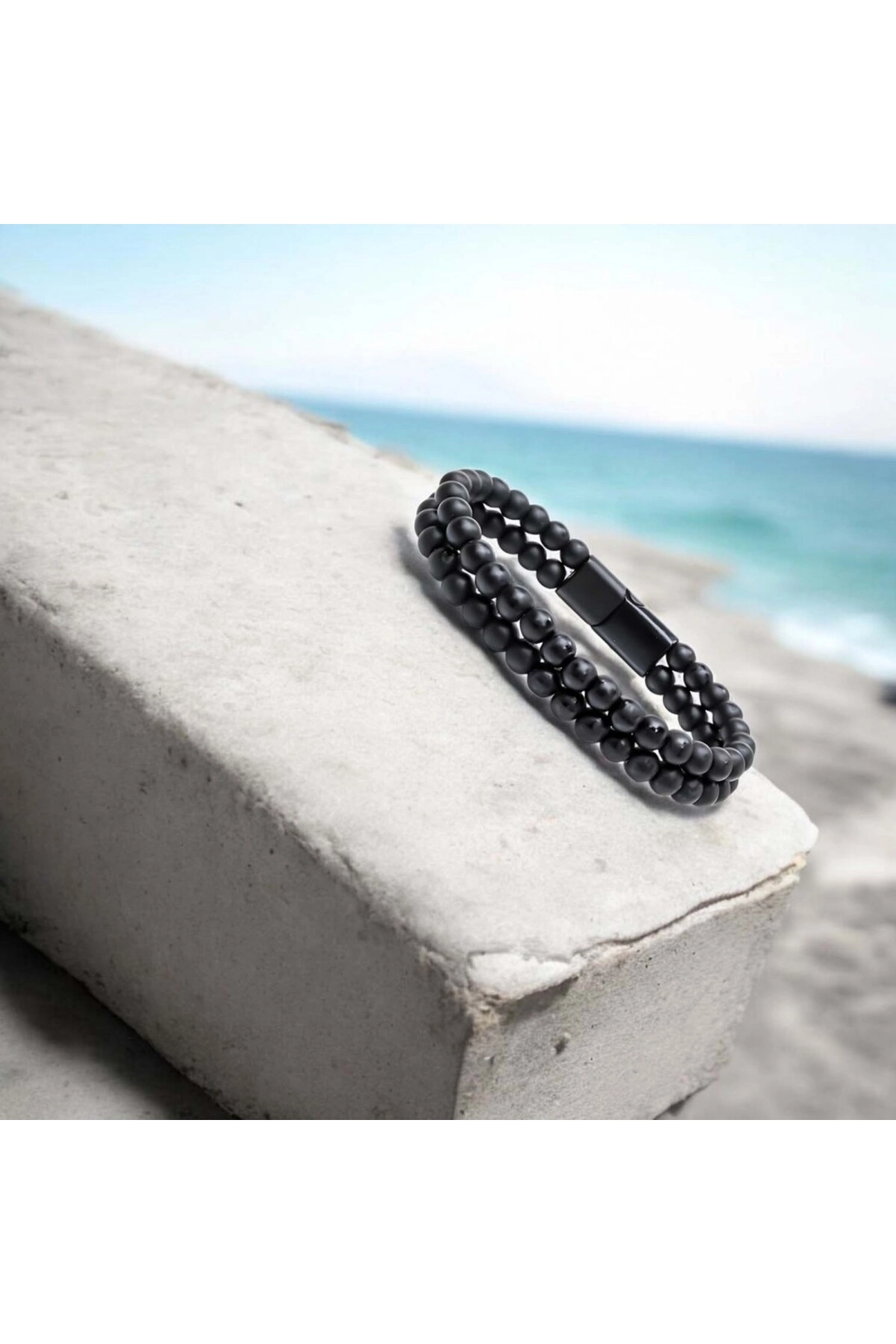 Çift Oniks Çelik Bileklik-3