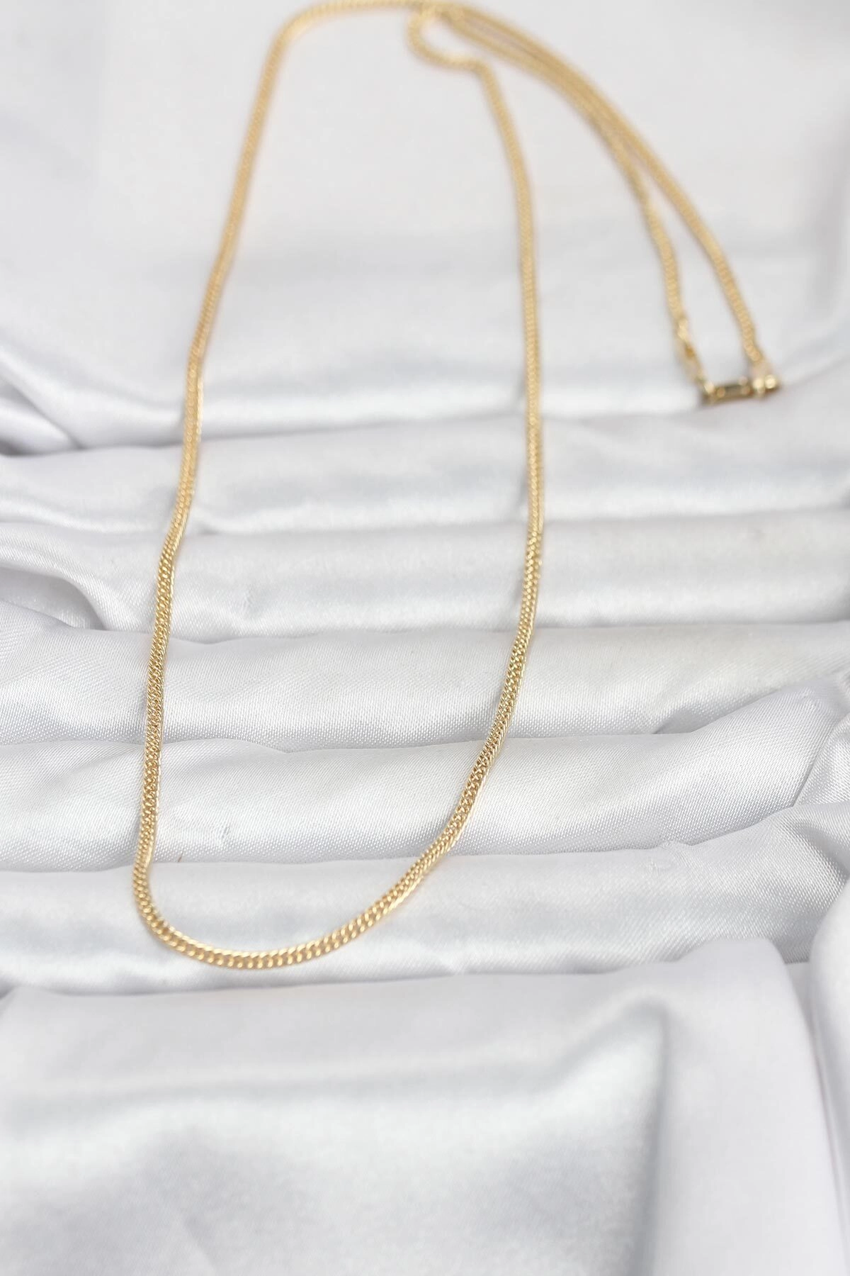 CM 14K Gold Renk Dolgun Zincir Model 60 cm Kadın Kolye-1