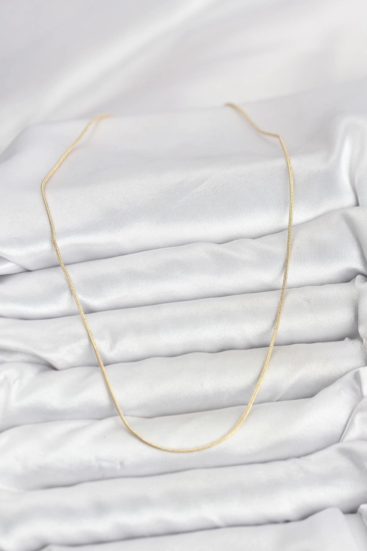 CM 14K Gold Renk Yılan Zincir Model Kadın Kolye-1