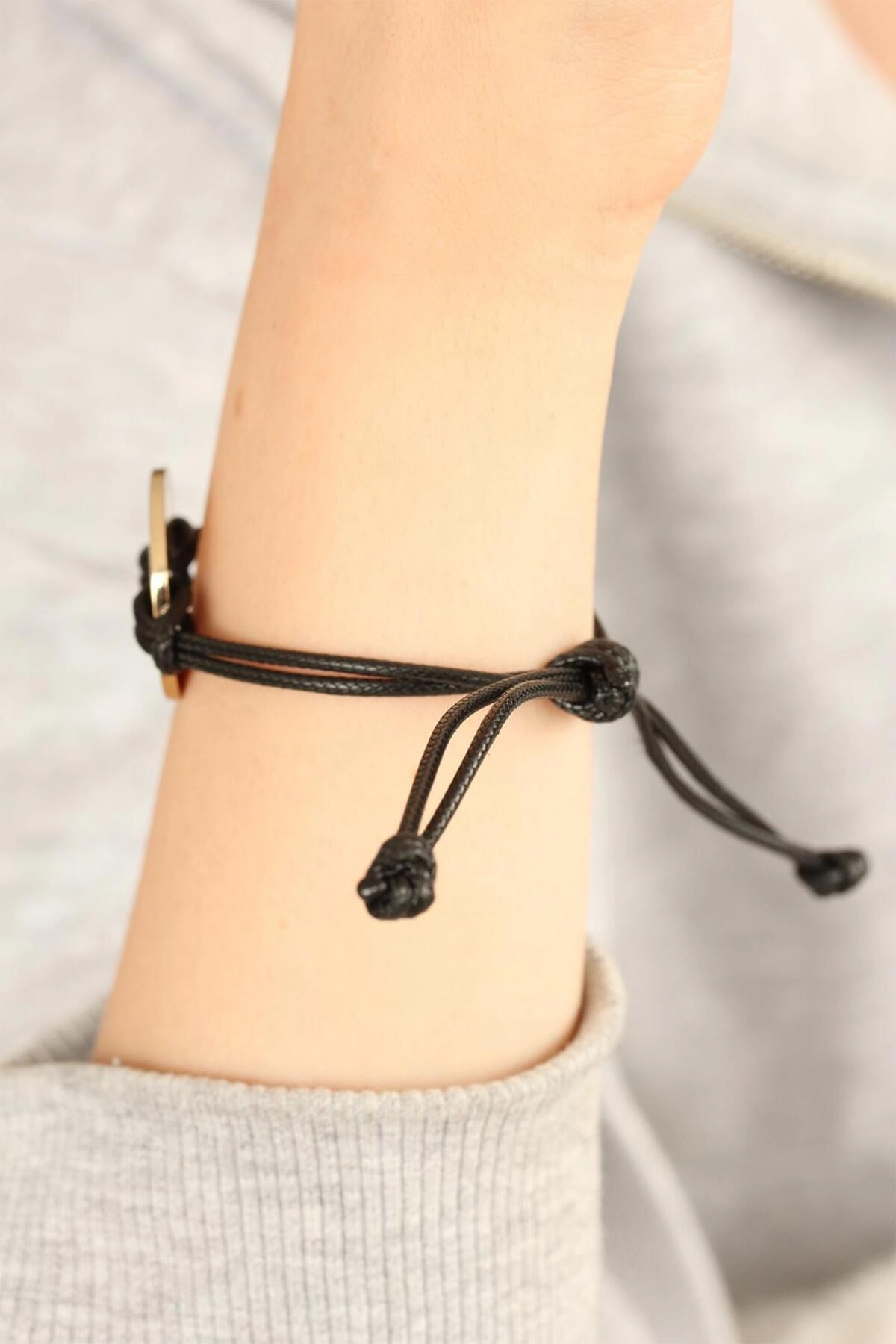 COOL (Havalı) Siyah Deri İpli Unisex Mood Bileklik-1