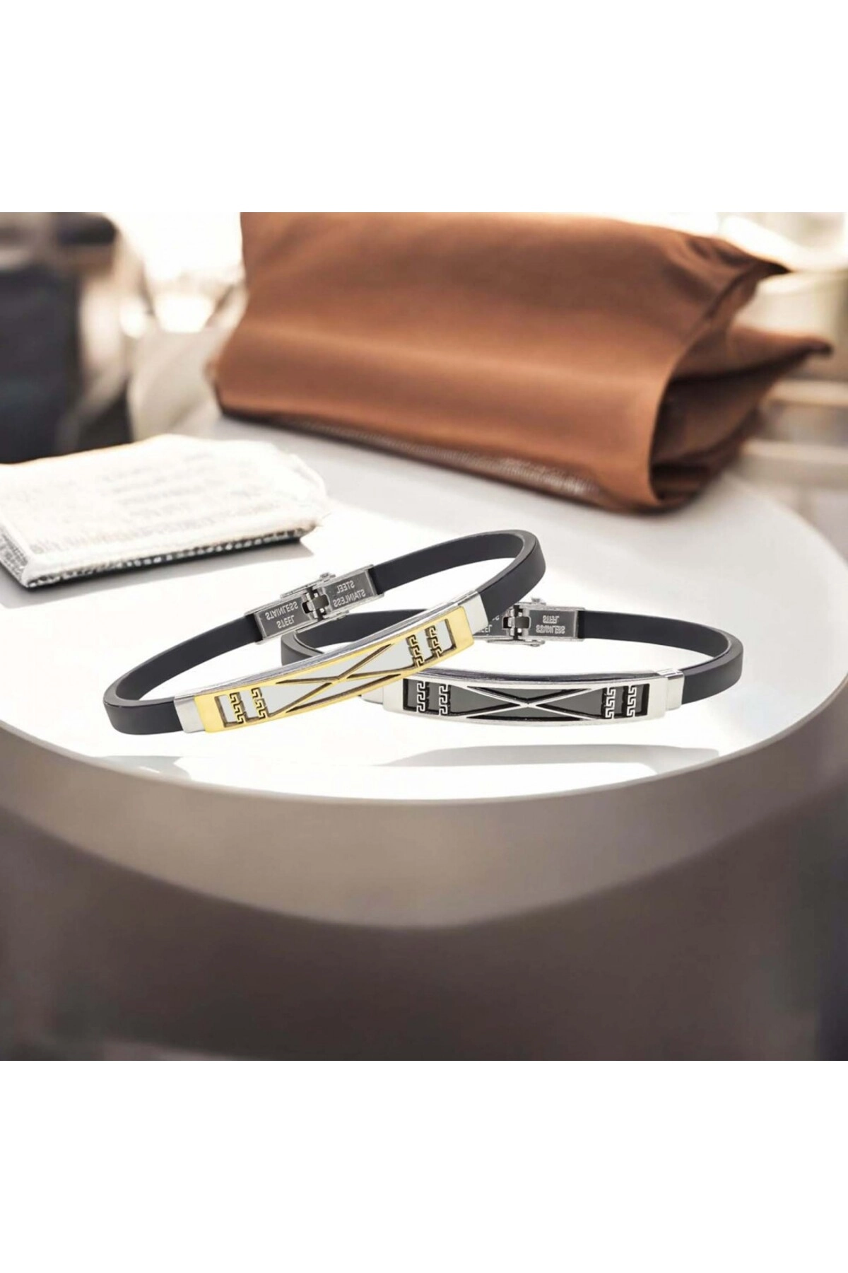 Desenli Çelik Bileklik-3