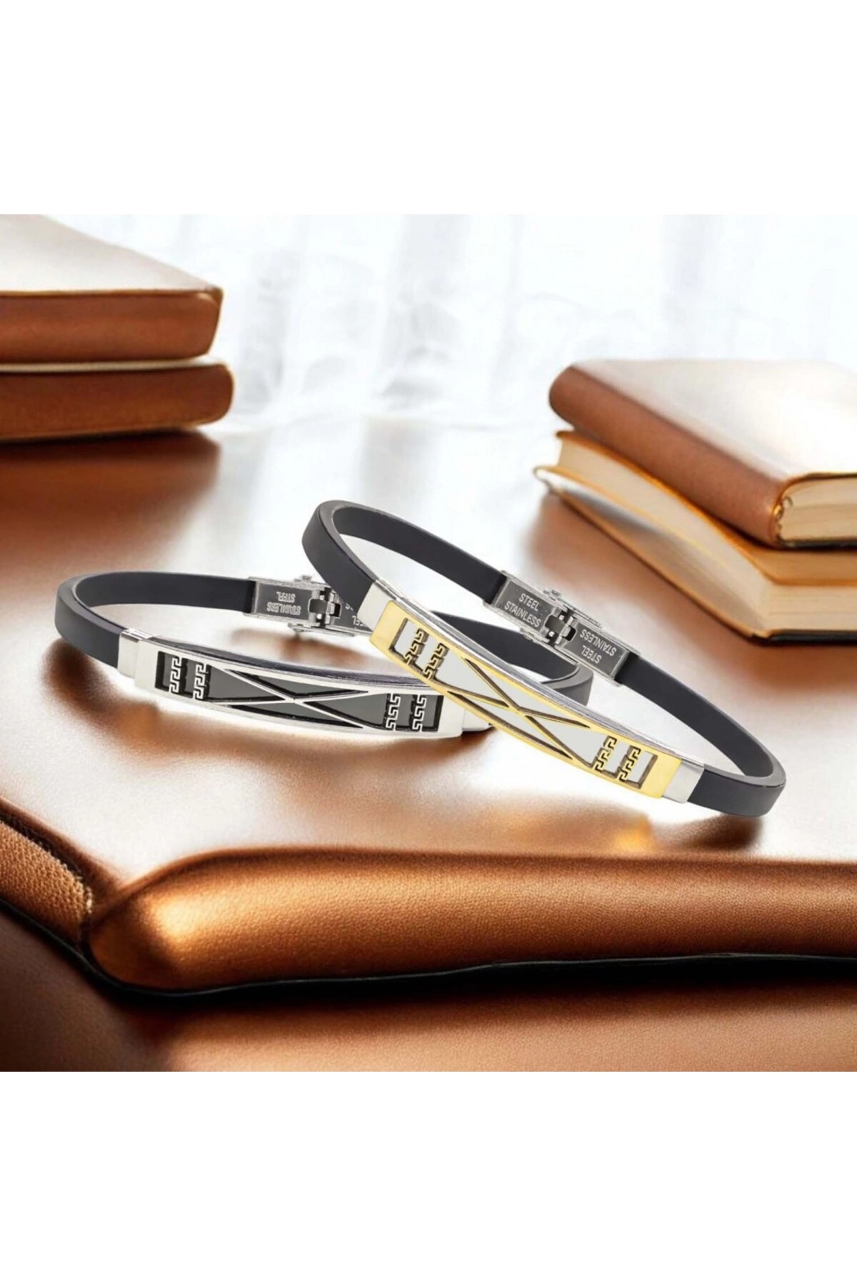 Desenli Çelik Bileklik-4