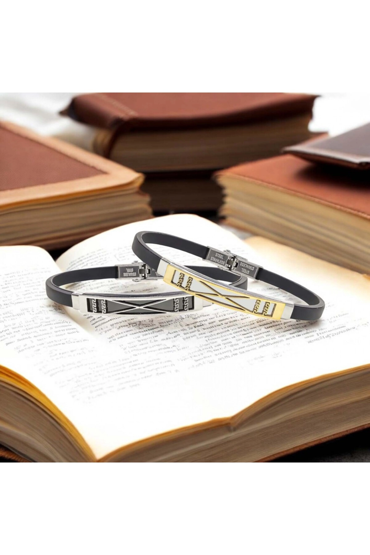 Desenli Çelik Bileklik-5