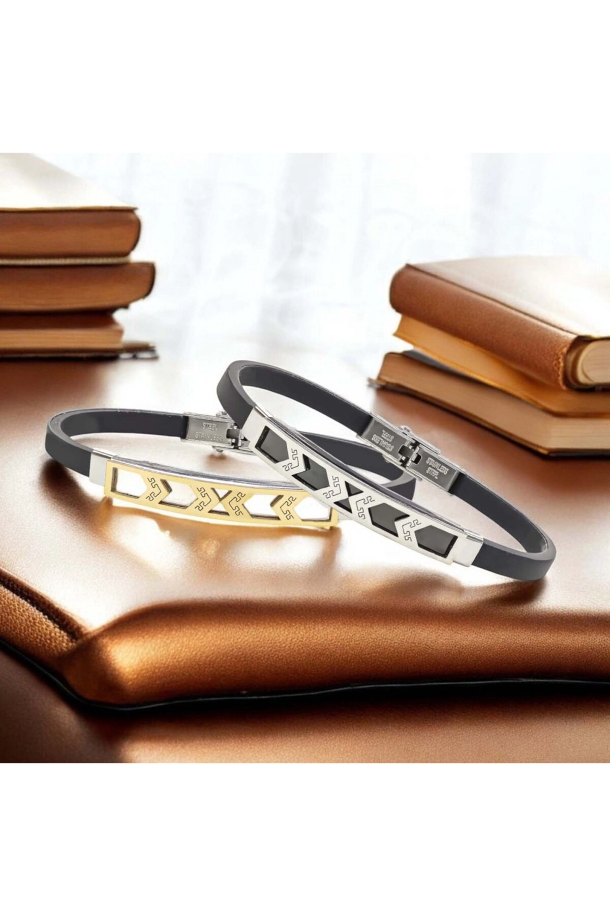 Desenli Çelik Bileklik-4