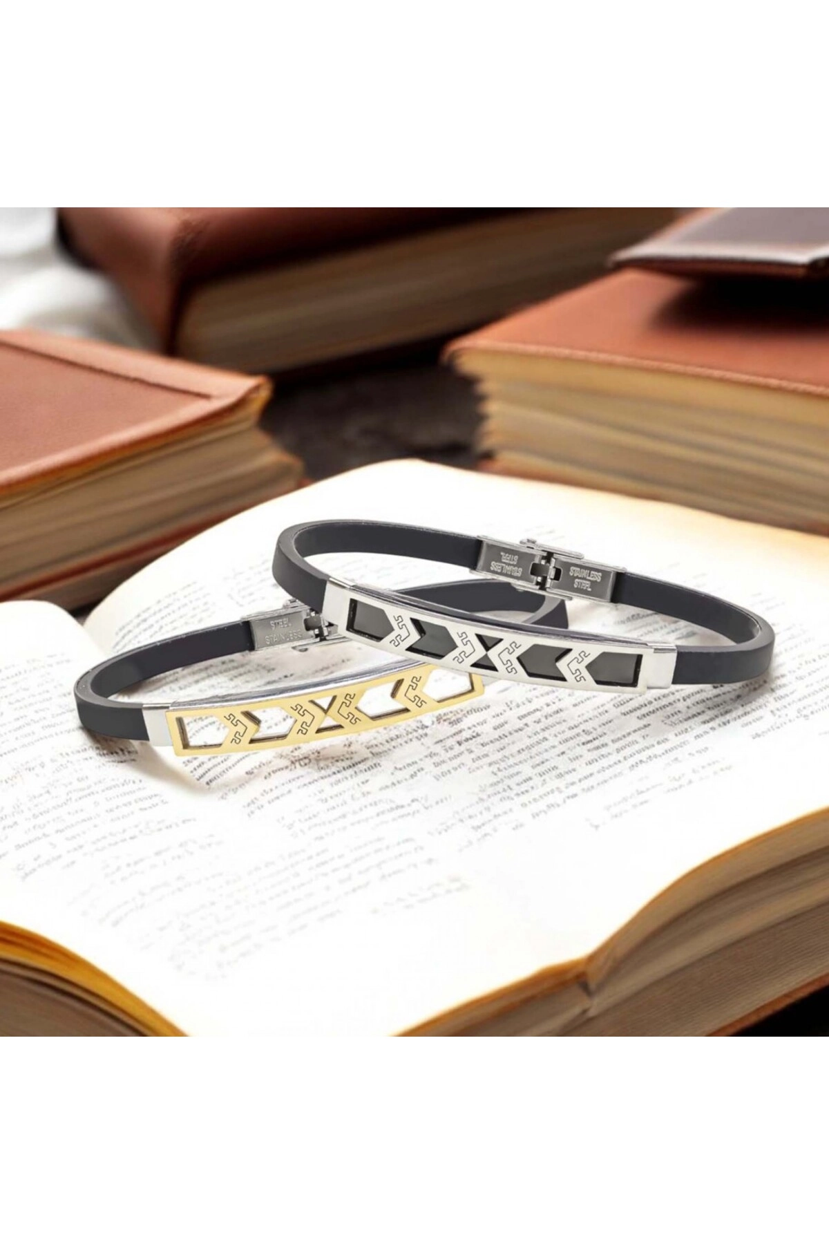 Desenli Çelik Bileklik-5