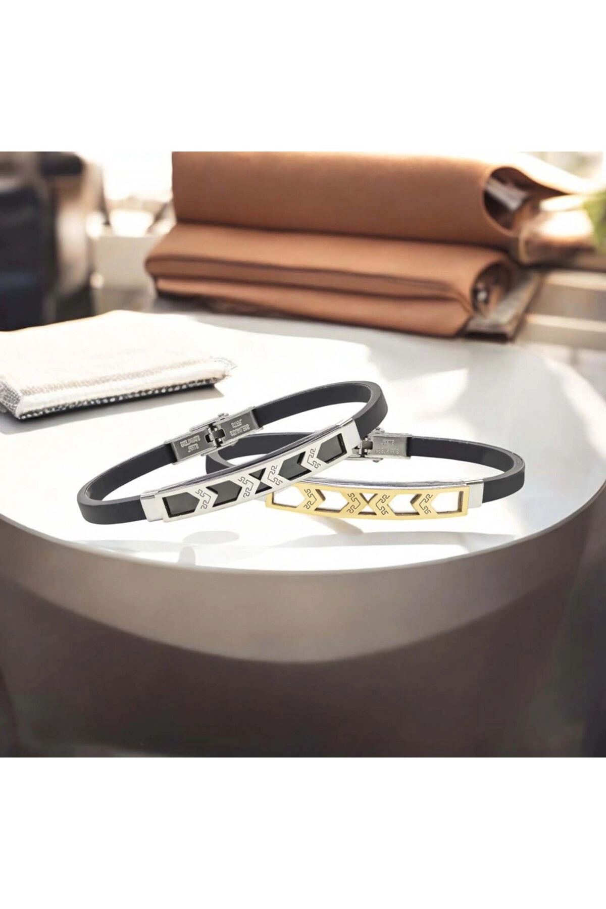 Desenli Çelik Bileklik-3