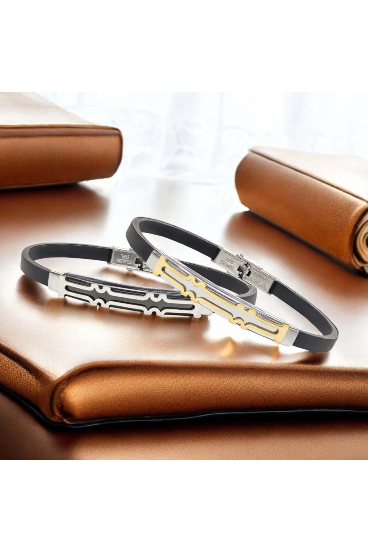 Desenli Çelik Bileklik-4