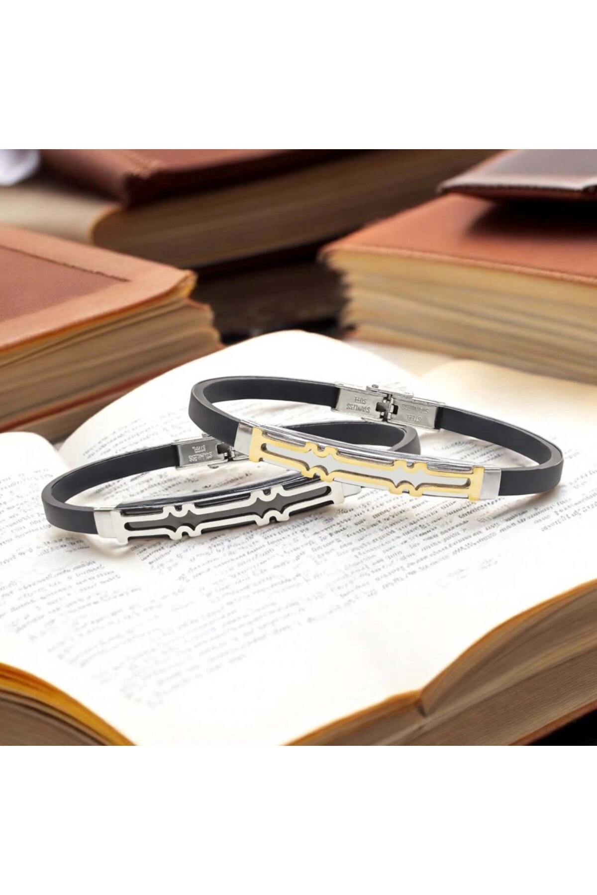 Desenli Çelik Bileklik-5