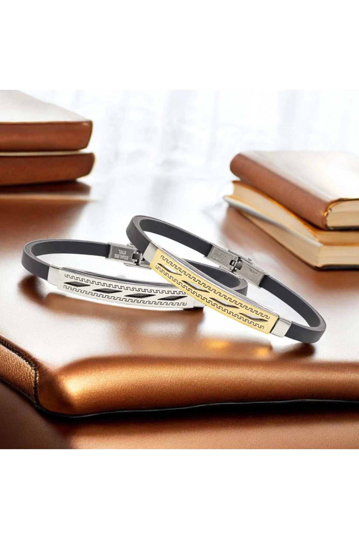 Desenli Çelik Bileklik-4