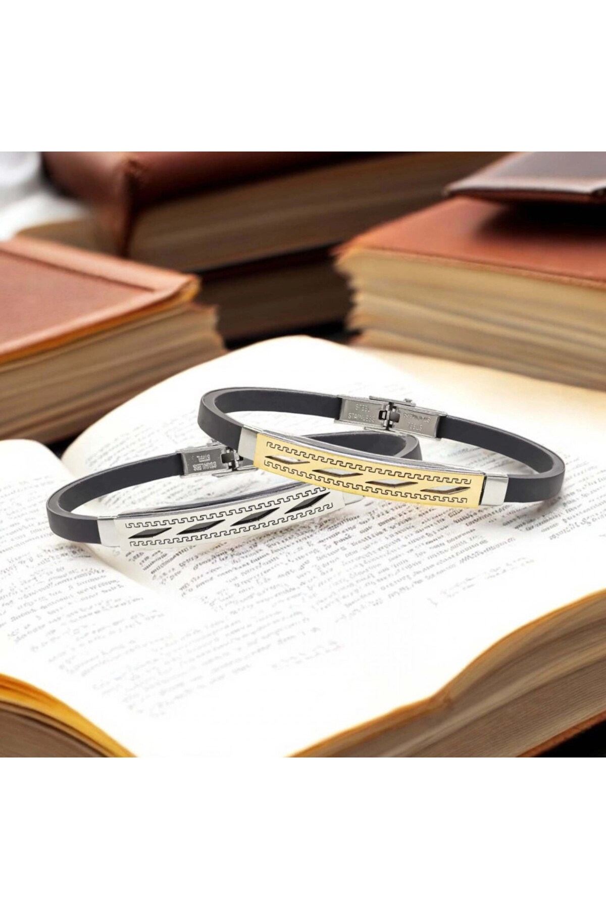 Desenli Çelik Bileklik-5