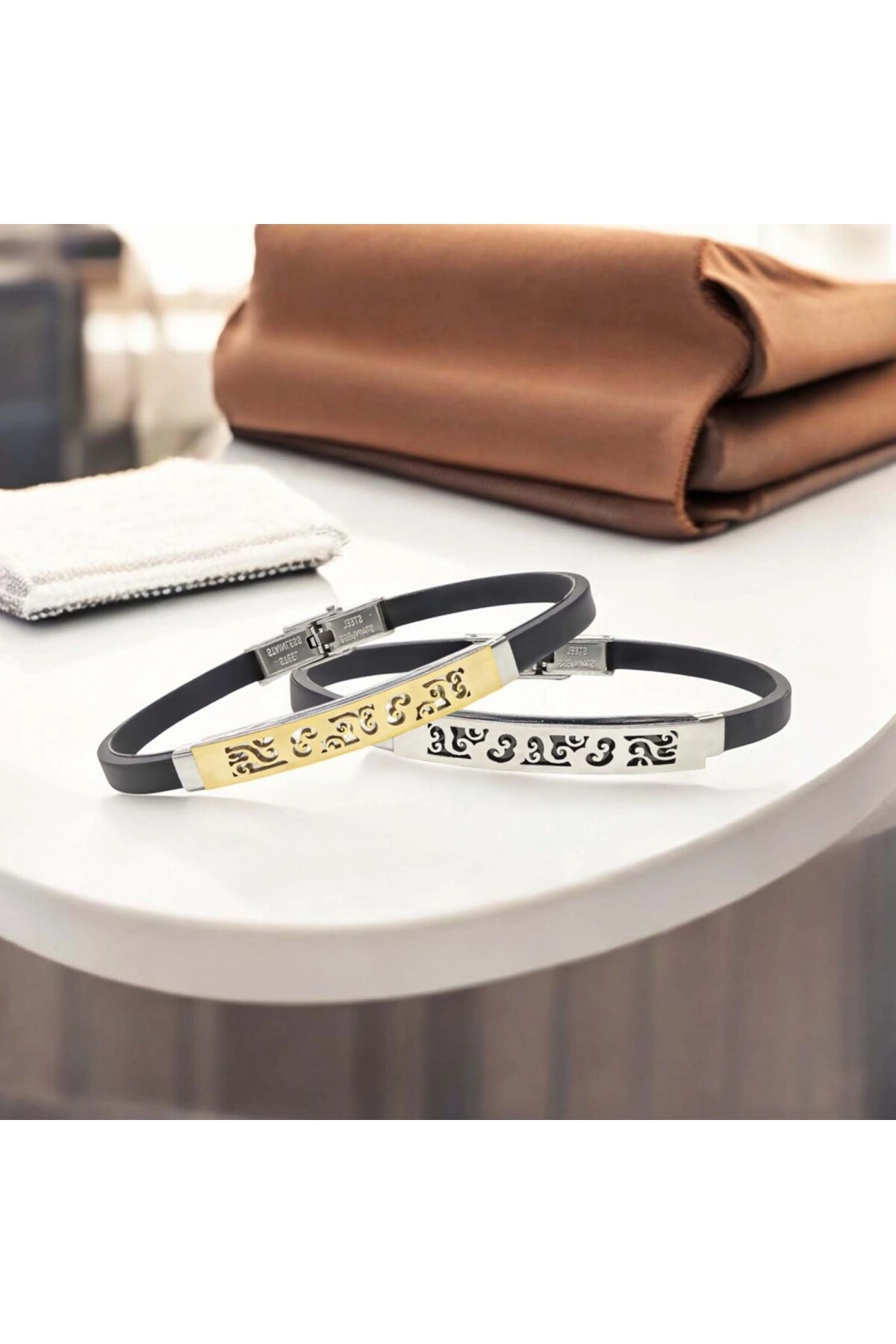 Desenli Çelik Bileklik-3