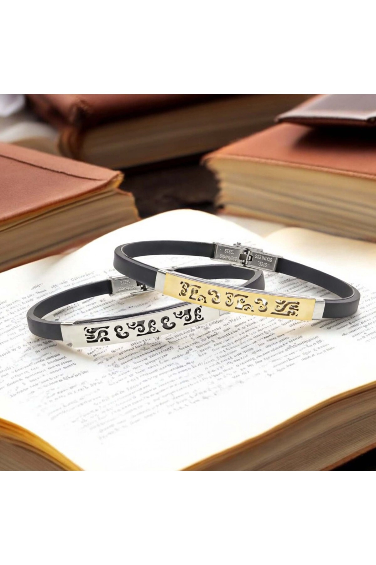 Desenli Çelik Bileklik-5