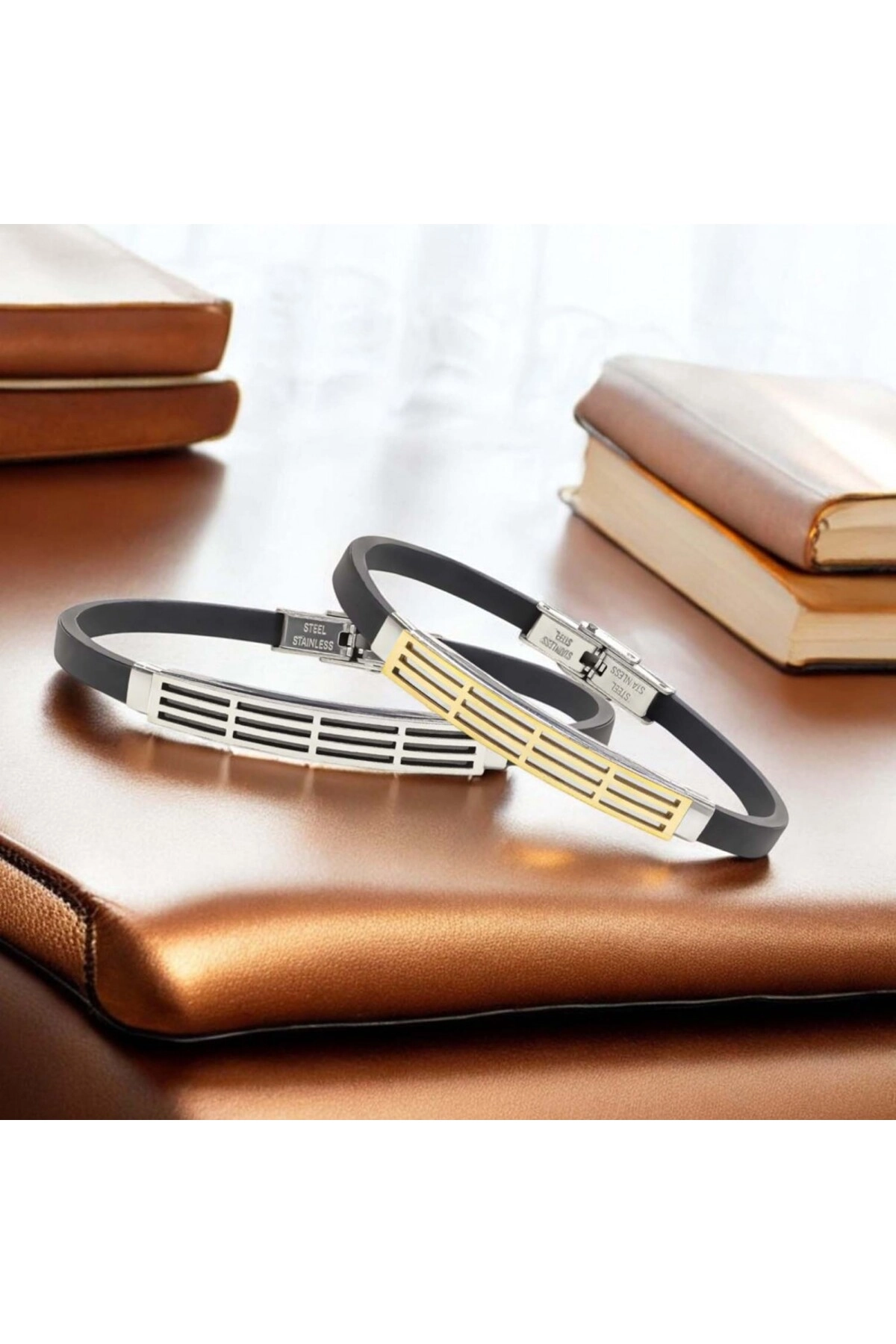 Desenli Çelik Bileklik-4