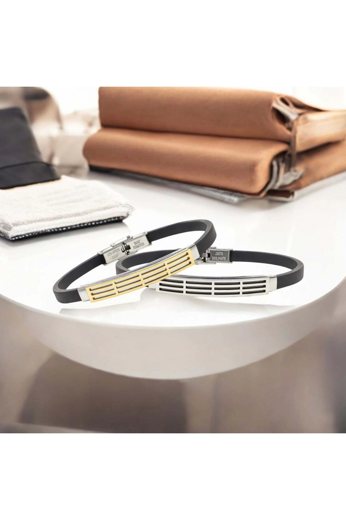 Desenli Çelik Bileklik-3