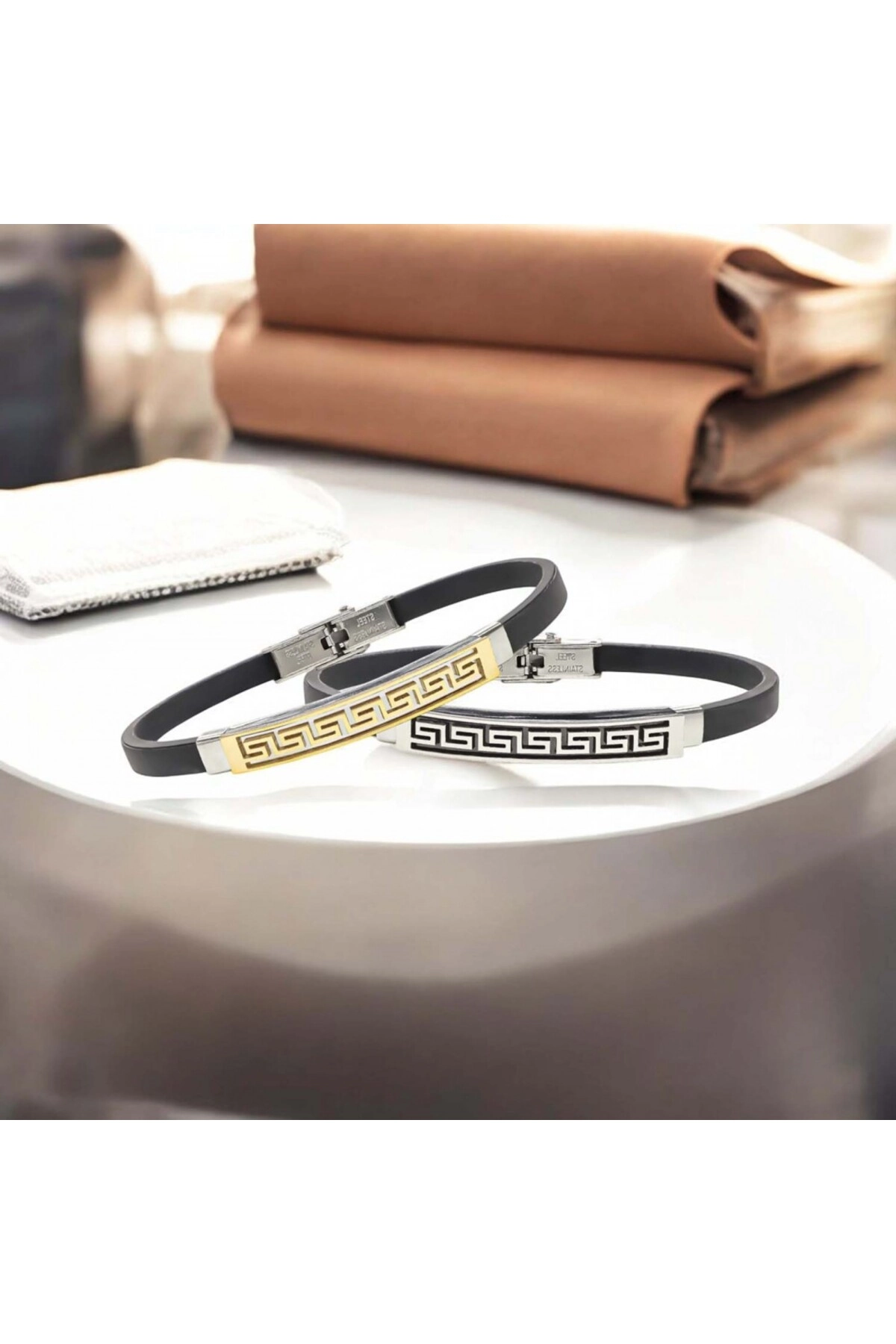 Desenli Çelik Bileklik-3