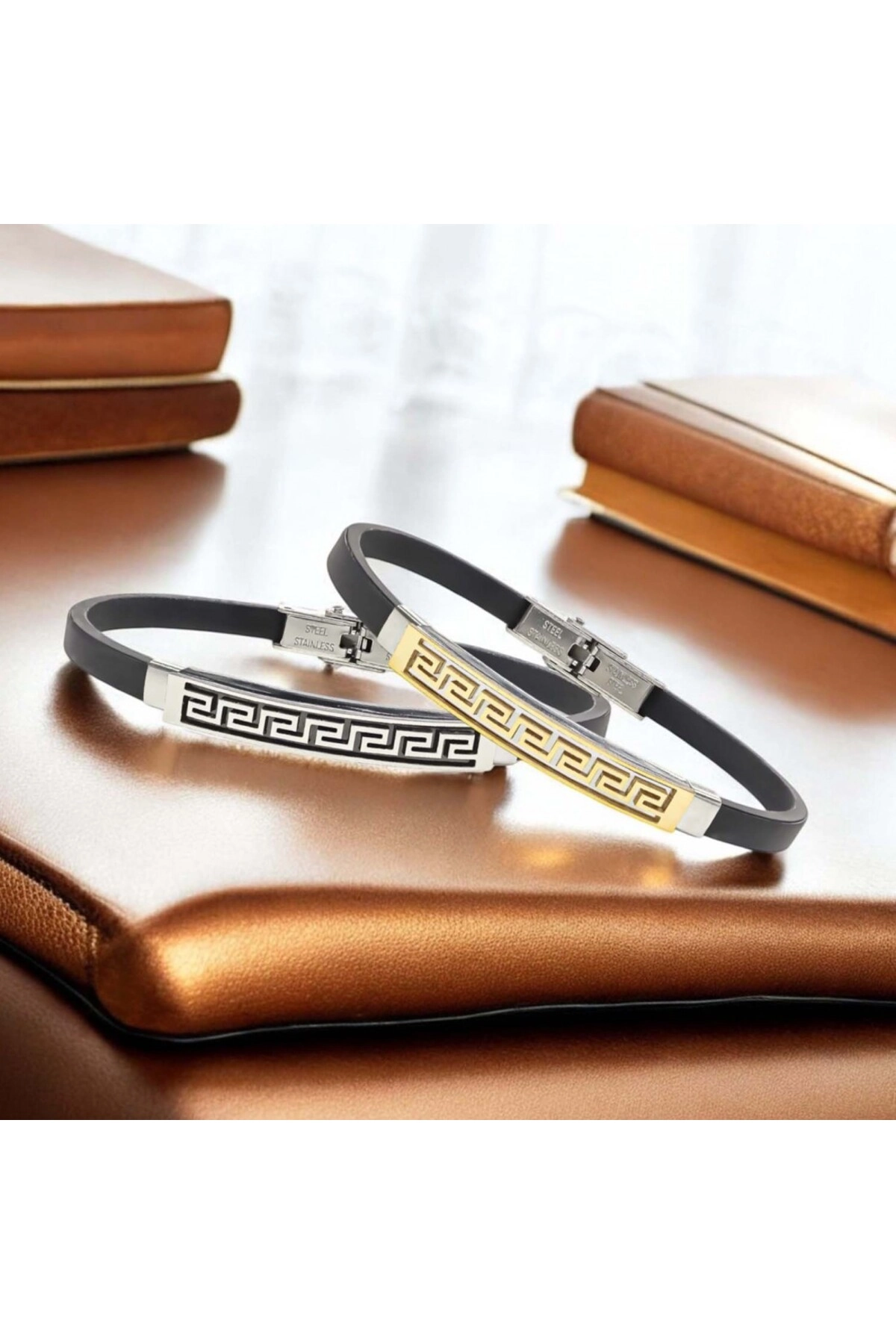 Desenli Çelik Bileklik-4