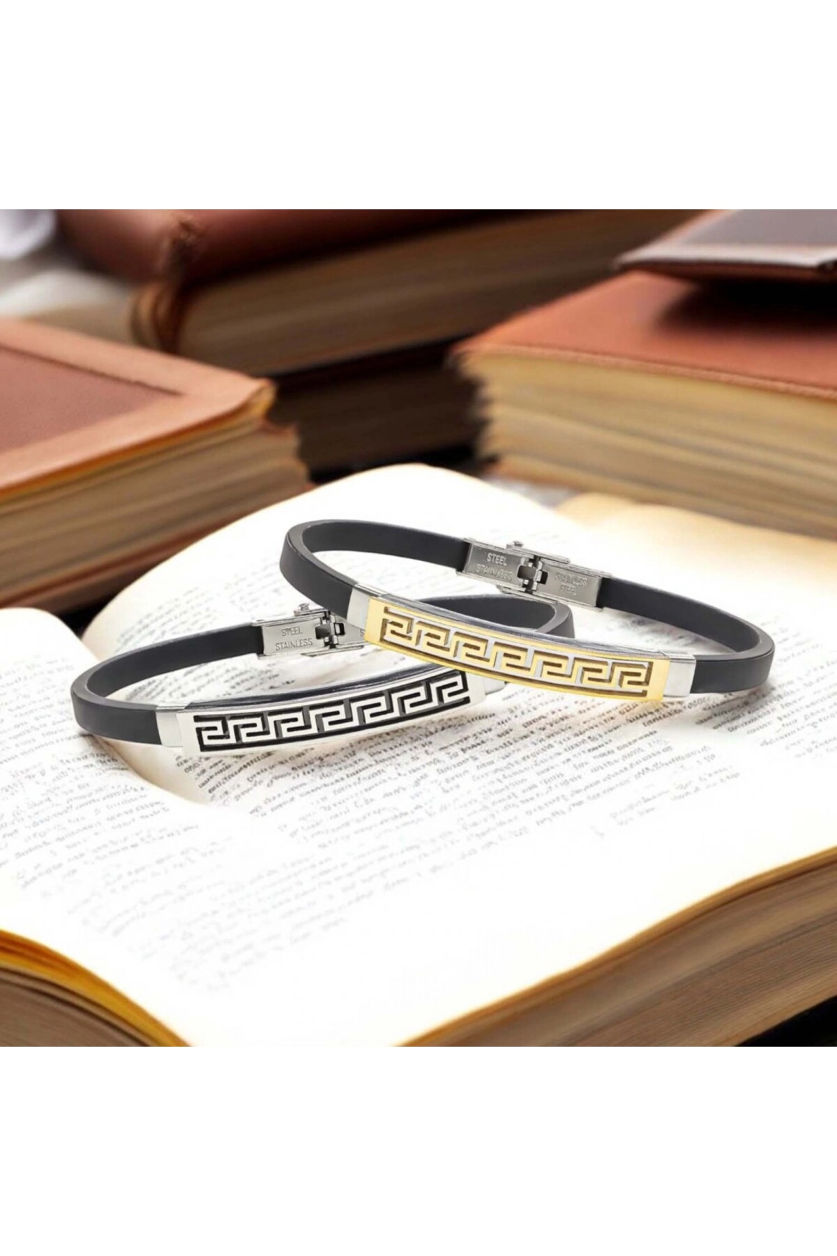 Desenli Çelik Bileklik-5