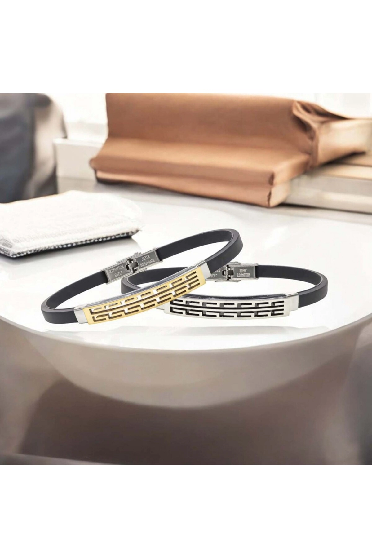 Desenli Çelik Bileklik-3